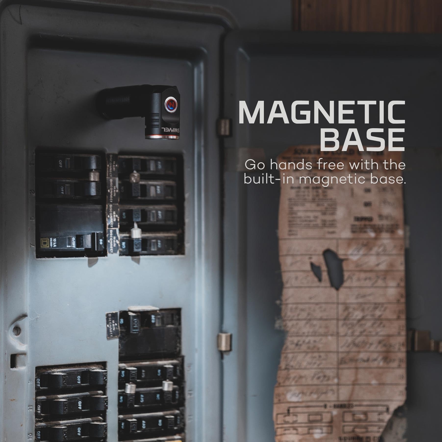 NEBO SWYVEL 1000 Lumen Rechargeable Aluminum Flashlight - Black, 90° Rotating Head, 5 Modes, Pocket Clip & Magnetic Base for Hands-Free Use