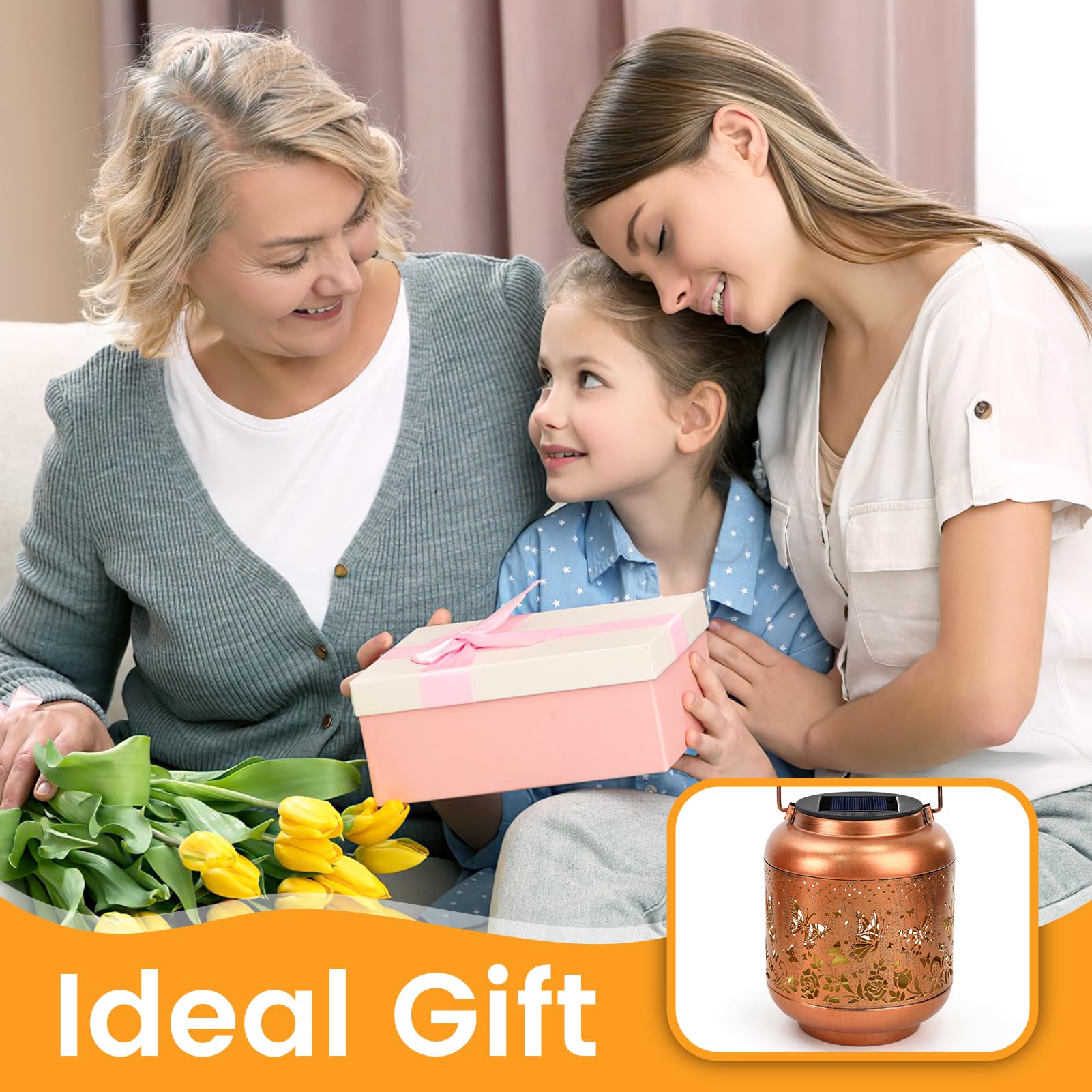 Solar Lantern Solar Lights Outdoor Waterproof Gifts For Women Mom Grandma Butterfly Christmas Decorations Outside Garden Decor H