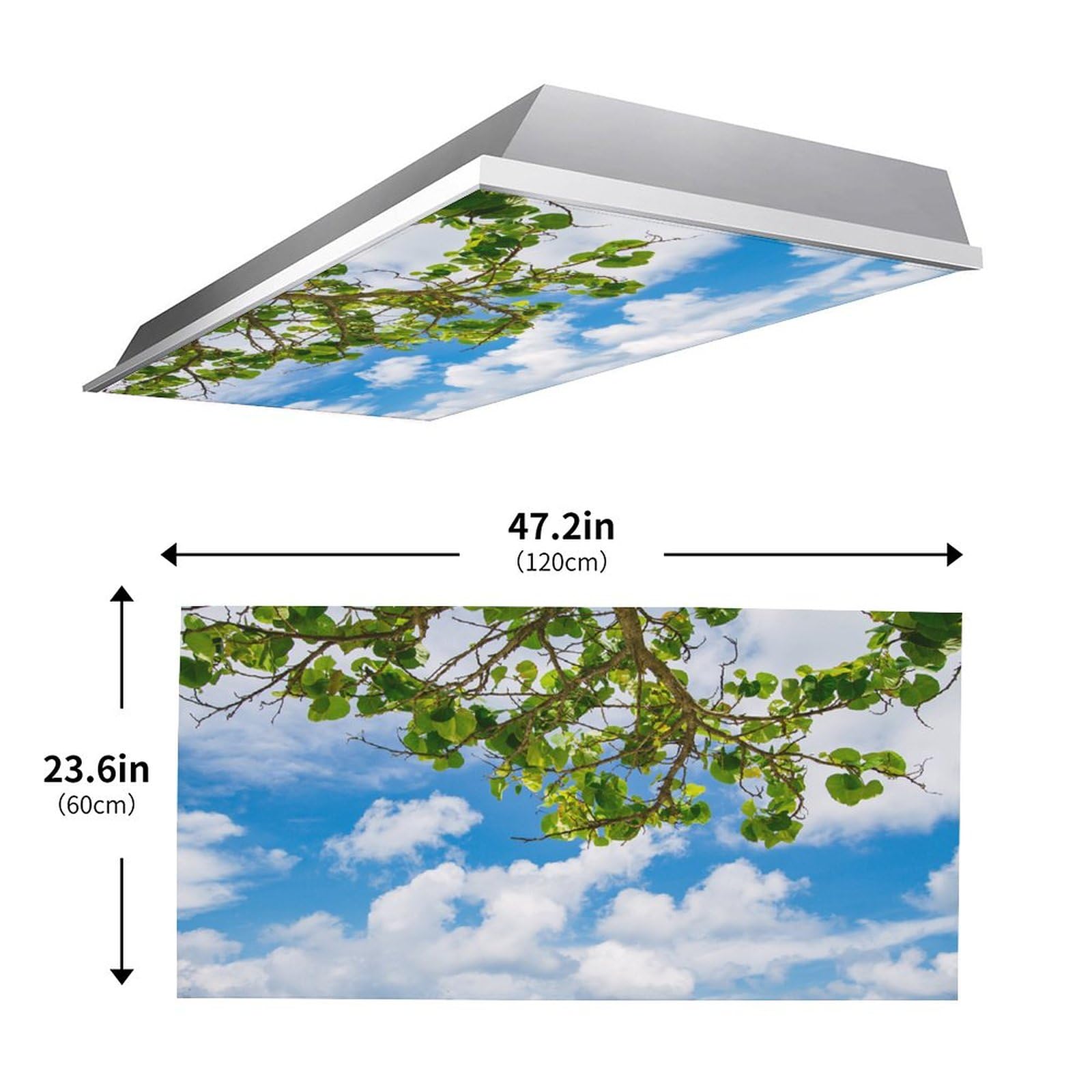 Fluorescent Light Covers For Classroom Ceiling Lights Magnetic Light Covers Fluorescent Light Filters For School Home Office Drop Ceiling Lamp Decor Light Filters 4X2Feet(Cloud)