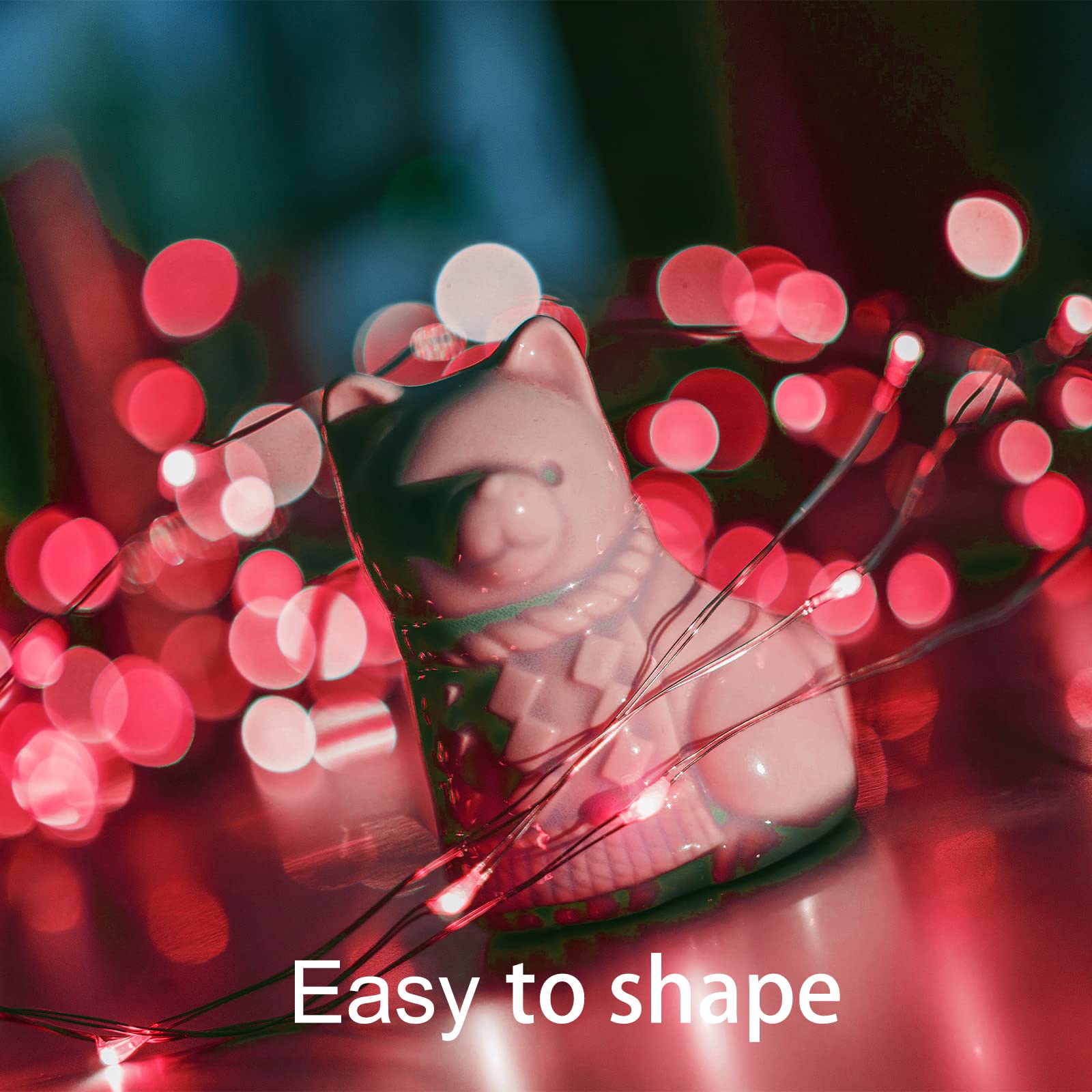 16 Pack 30 Led Fairy Lights Battery Operated String Lights 10 Feet Waterproof Twinkle Lights Mason Jar Lights Silver Wire Firefly Lights For Christmas Red