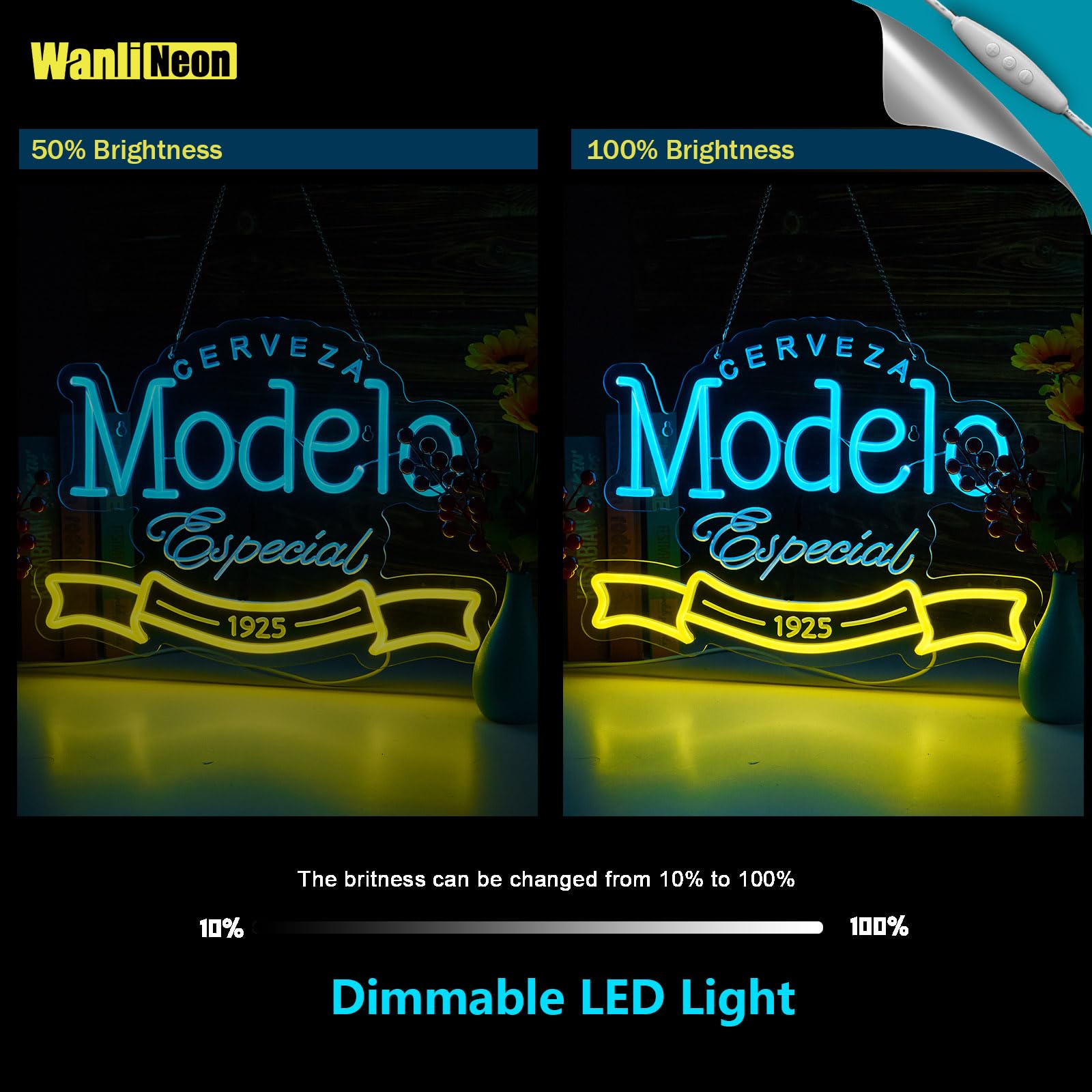 Model Neon Sign For Wall Decor, Beer Bar Led Lights Signs Sign For Bar Man Cave Bedroom Home Bar Shop Pub Bistro Party Hotel Game Room Decor Gifts, Usb Powered