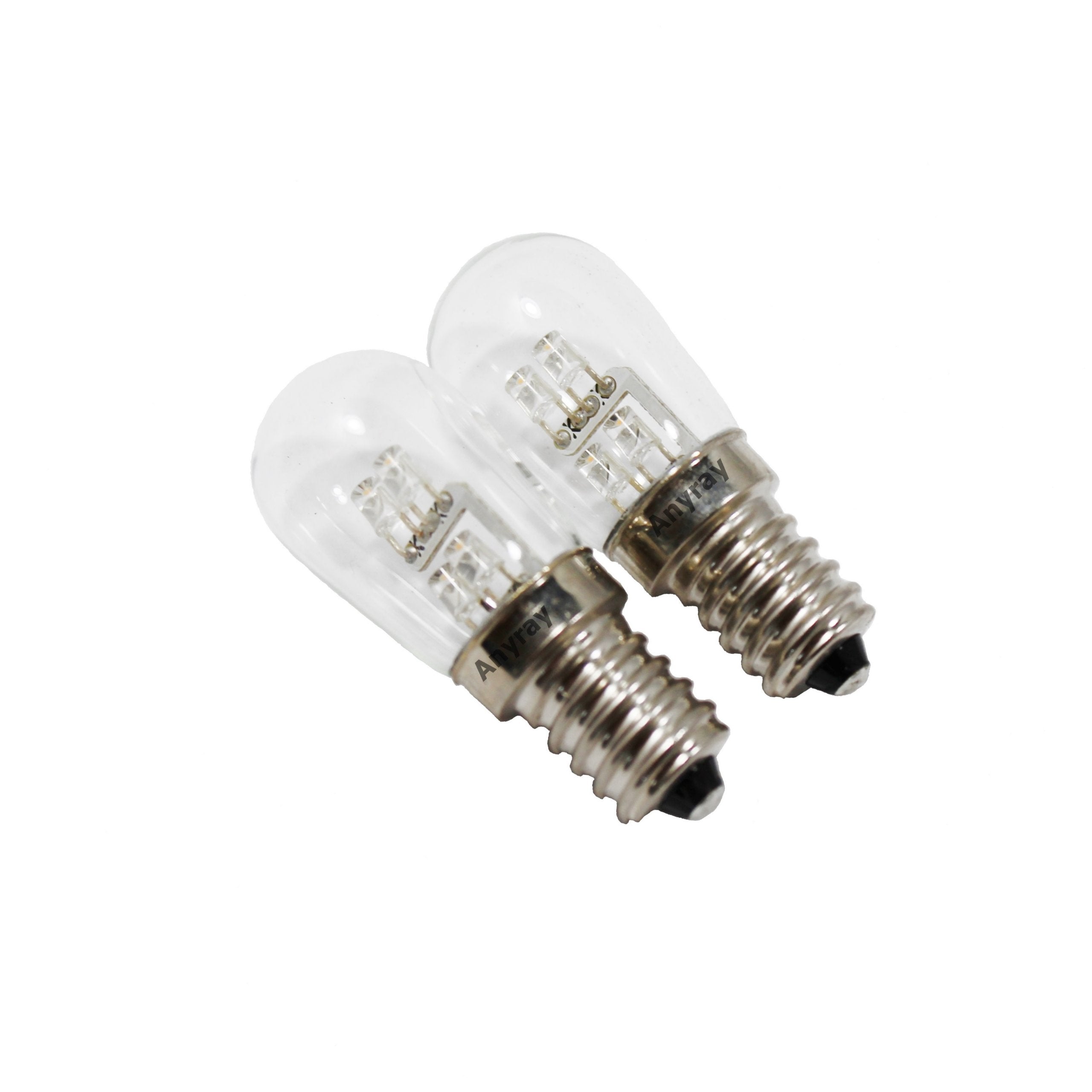 Anyray (2-Pack LED Night Light Bulb, 0.5 Watt (4W 5W 6W 7W Replacement) E12 Candelabra Base, 120V Warm White Color