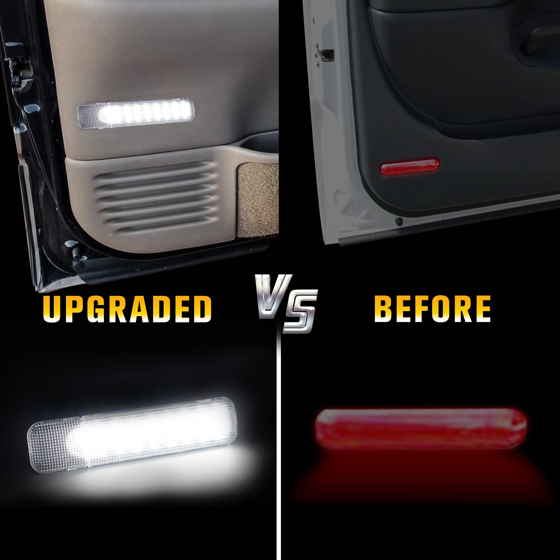Ndrush Interior Light Led Door Panel Courtesy Light Warning Light Lamp Assembly Compatible With Silverado/Sierra C/K 1500 2500 3