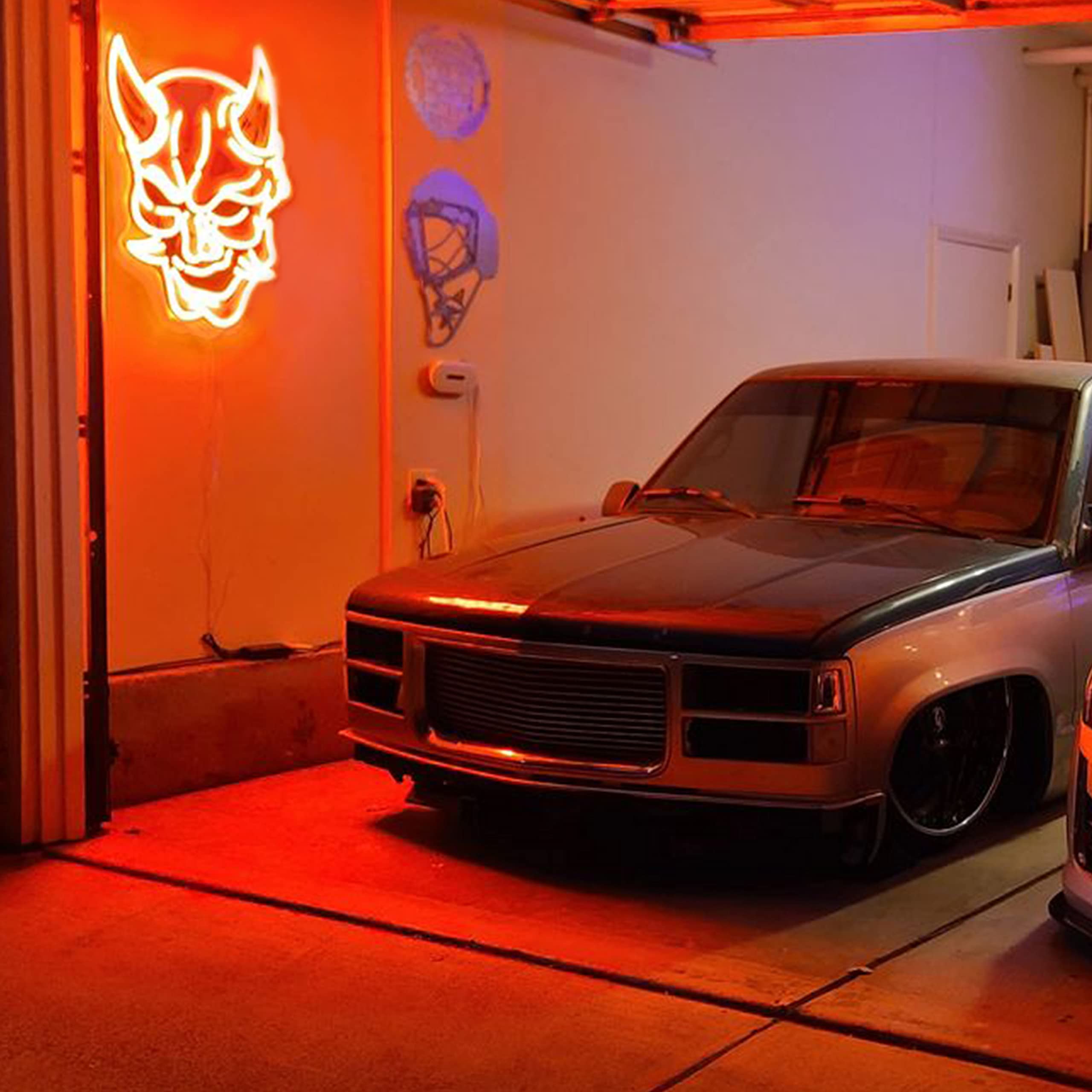 Hannya Mask Neon Sign for Game Room, Tattoo Shop, Tattoo Studio Decor LED Anime Neon Light Cool Room Accessory Japanese Demon Ev