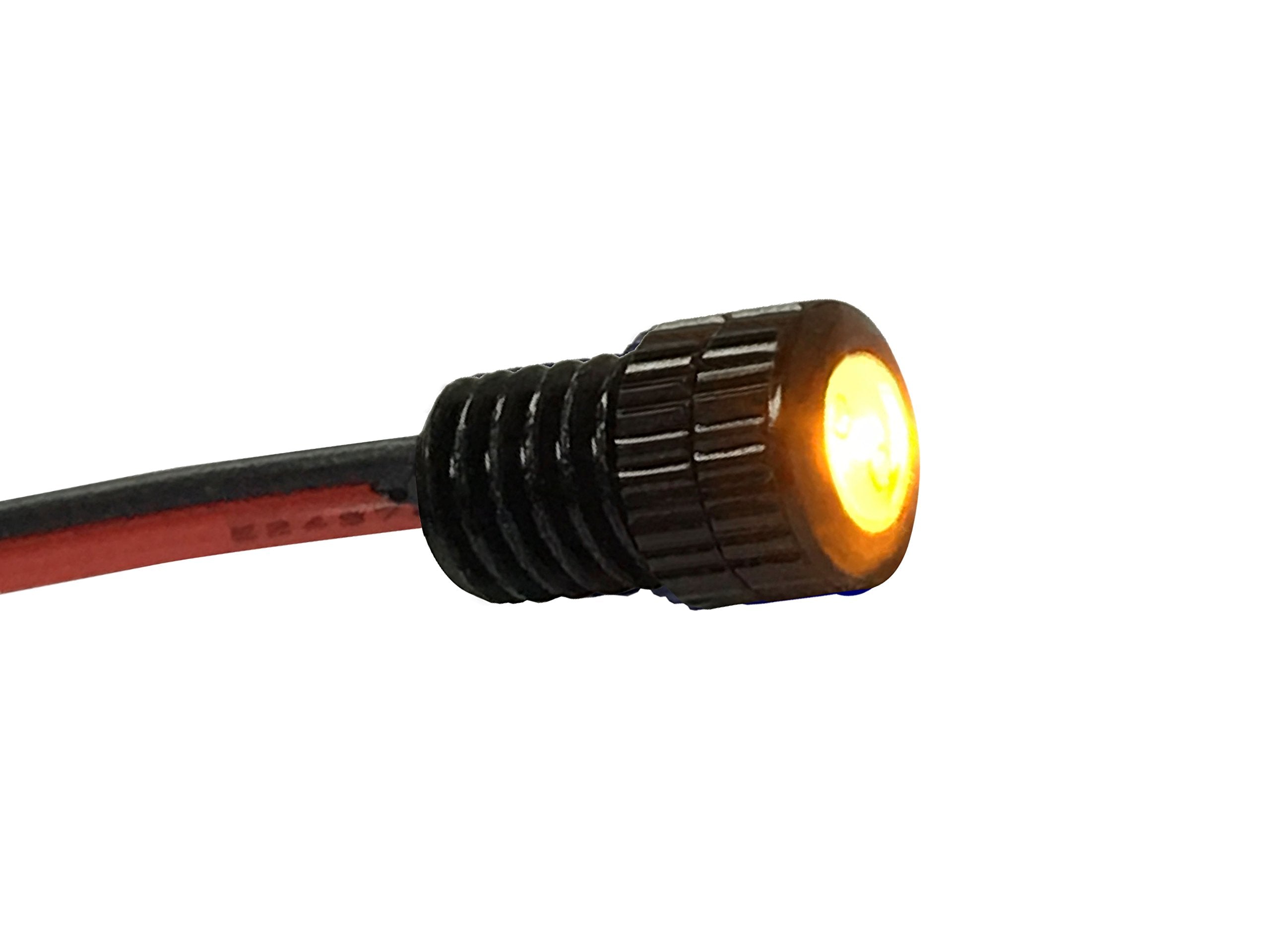 Oznium Brightest Light Bolt - 12V LED Flush Mount Light, Aluminum, 6mm, Amber LED, Model 6256008