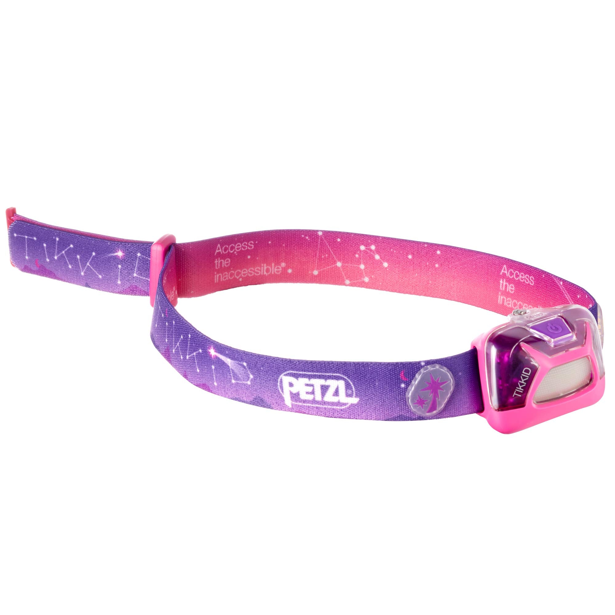 PETZL Tikkid Kids Headlamp - Adjustable Size, Flower Butterfly Lily Pink, Model E091BA01