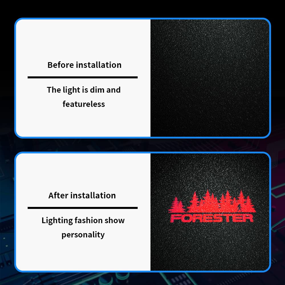 uunonaha LED Car Door Logo Lights Projector for Forester - Non-Fading Aluminum Puddle Lamp - Forester RED