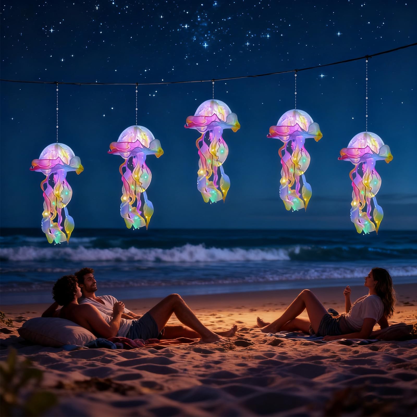 Awatin Jellyfish Decor  Rainbow Jellyfish Lanterns - Hanging Jelly Fish Decoration For Mermaid Theme Party & Under The Sea Party Decorations  Birthday Gift Supplies For Women Girls Baby