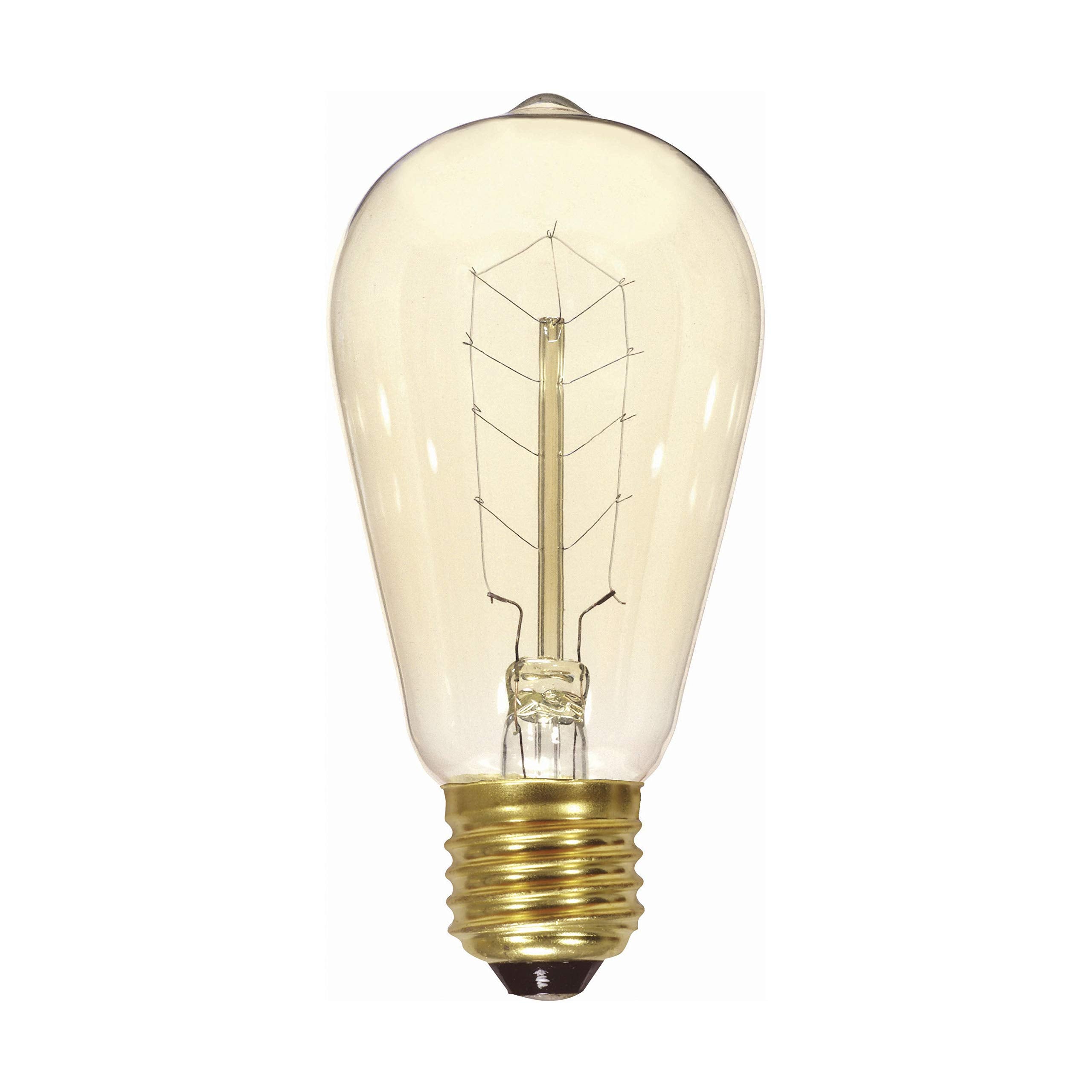 Satco S2414 ST19 Dimmable Vintage Light Bulb, 40W, 165 Lumens, Soft White 2700K, Copper, 1 Count