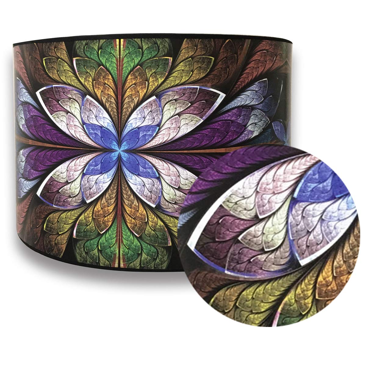 Royal Designs, Inc. Trendy Decorative Handmade Drum Shade, Made In Usa, 10In, Hbc-8040-10, Purple Lotus