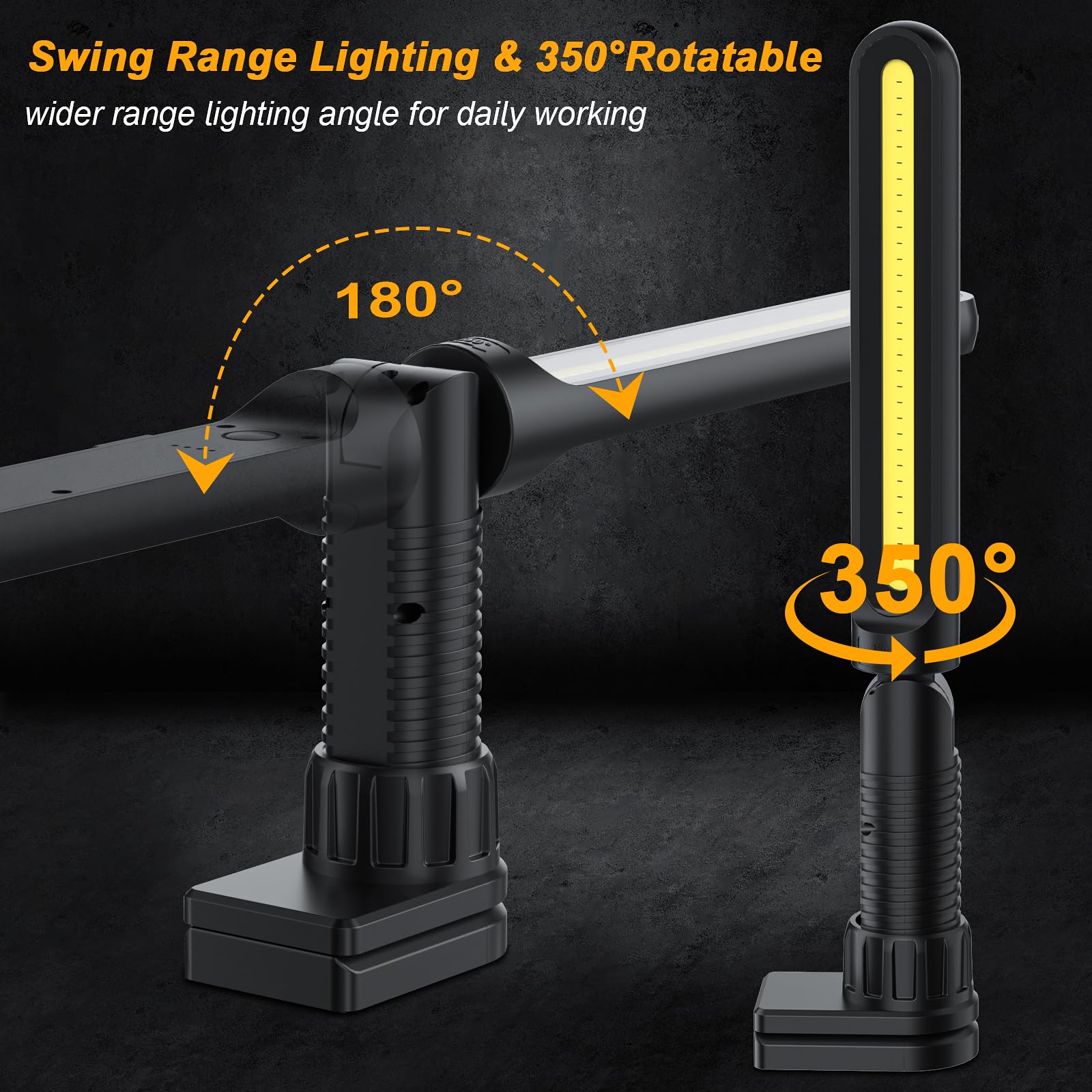Godenba Rechargeable Mechanic Work Light, Portable Magnetic Led Bar With 1200Lm Bright Led/2200Mah Battery, Underhood Light For