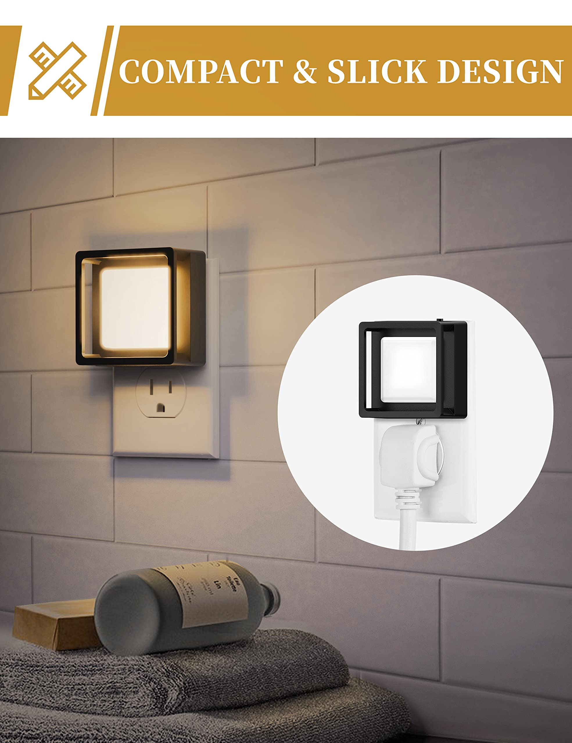 Led Night Light, Doresshop Night Lights Plug Into Wall [4 Pack] With Dusk-To-Dawn Sensor, Dimmable Nightlights, Adjustable Brigh