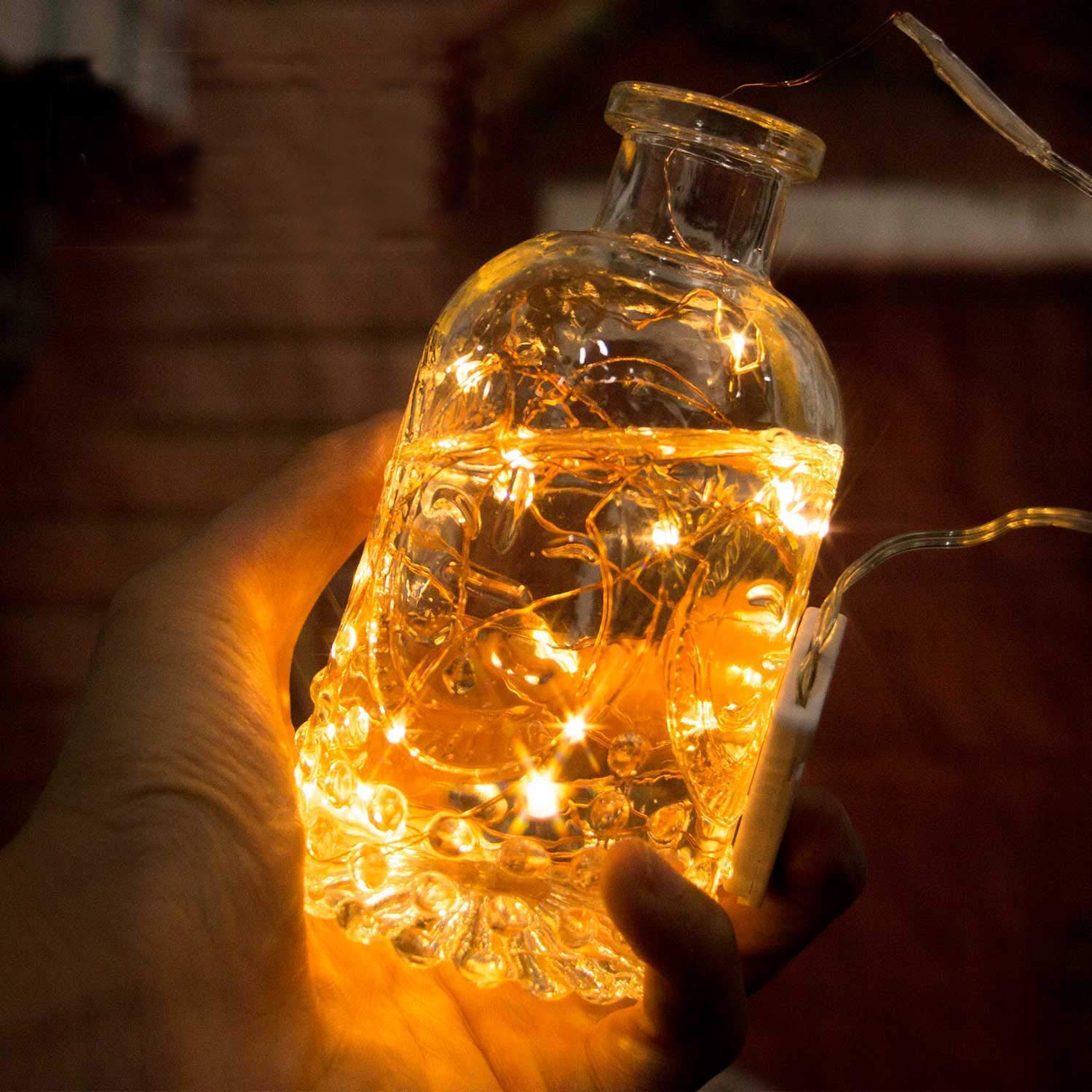 NiniTe LIGHTS 3 Pack Fairy Lights 20 LED Mini String Lights 6.6ft Battery Operated Silver Wire Yellow
