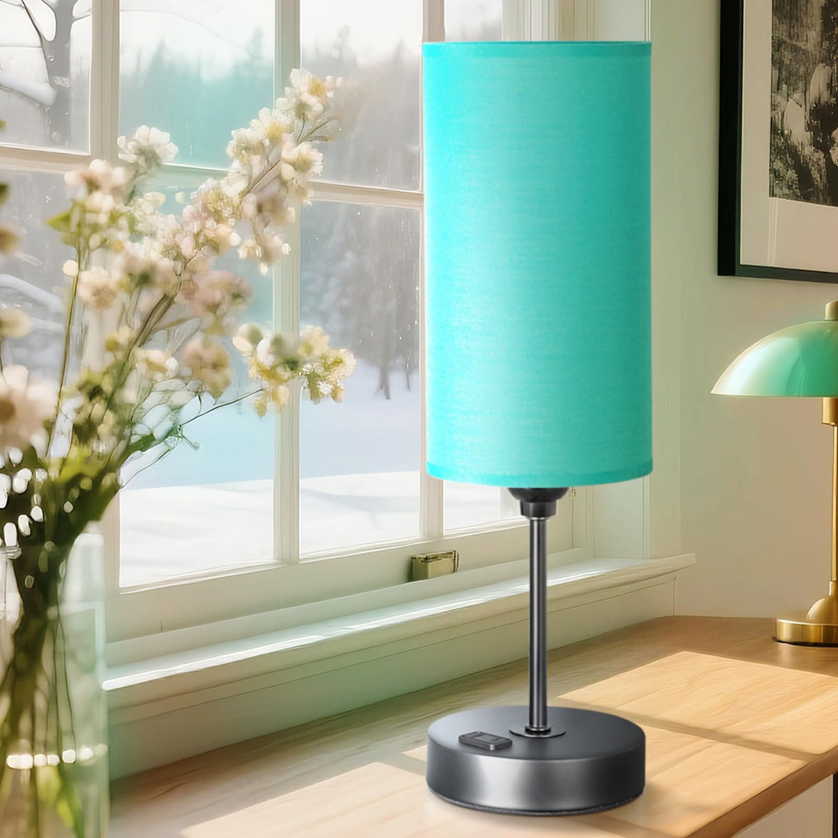 Gugsey Table Lamp With Usb Port - Desk Lamp, Green Touch Lamp, Bedside Lamps, 3 Way Dimmable Small Lamps For Bedroom, Nightstand