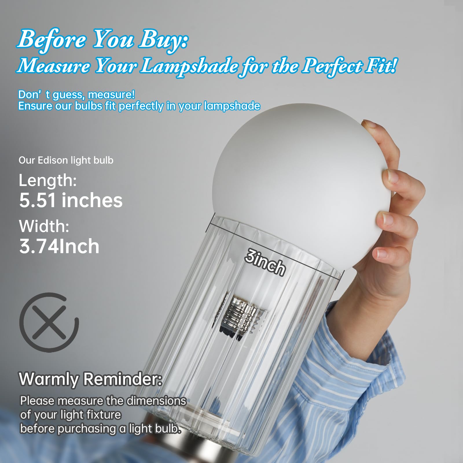 Brighfivey Frosted Globe Large Light Bulbs 60 Watt Equivalent, 6W Dimmable Led Globe Light Bulbs, 4000K Daylight, E26 Standard B