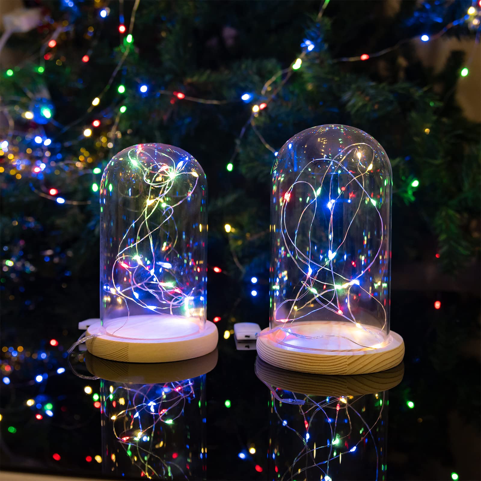 Etinga 10 Pack Fairy Lights Battery Operated String Lights, 10 Led On 3.3Ft Silvery Copper Wire,For Flowers Gift Box Wedding Party Christmas Decoration (Multicolour, 10 Pack)