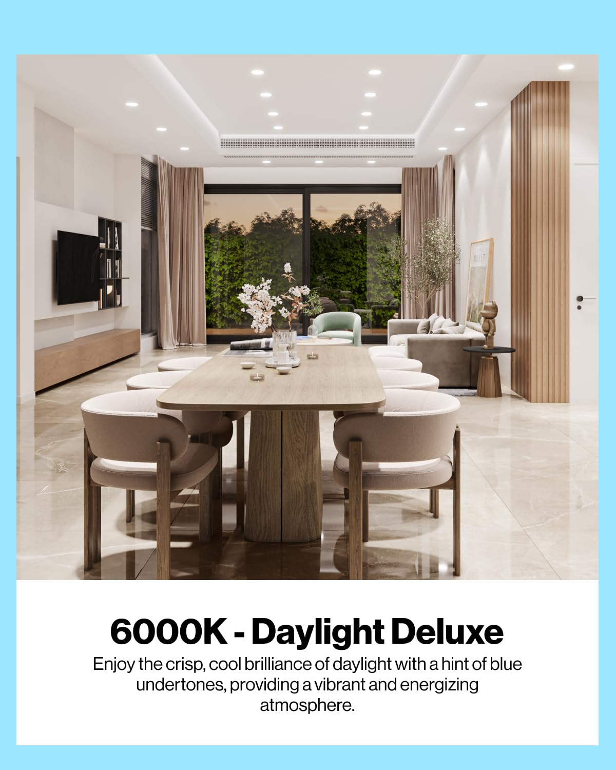 Sunco 6 Pack Br30 Led Bulb, Recessed Can Light Bulbs, Indoor Flood Lighting, 1600 Lm, 16W (100W Equivalent) 6000K Daylight Delux