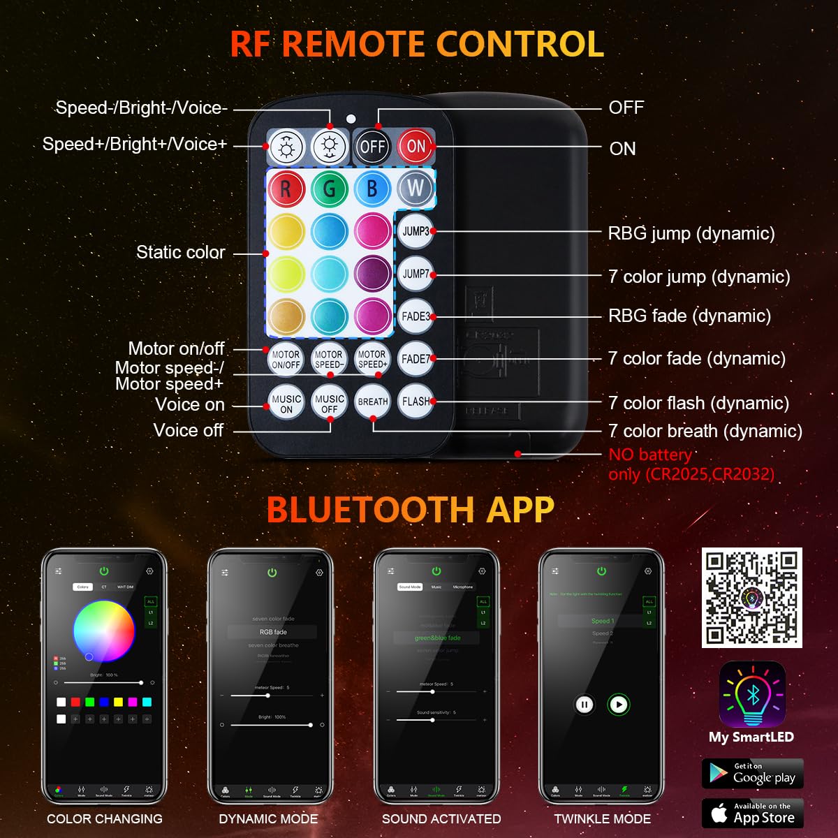 Car Starlight Headliner Kit, Twinkle & Sound Activate Rgbw 16W Fiber Optic Lights With Bluetooth App & Remote Control, 600 Pcs*0