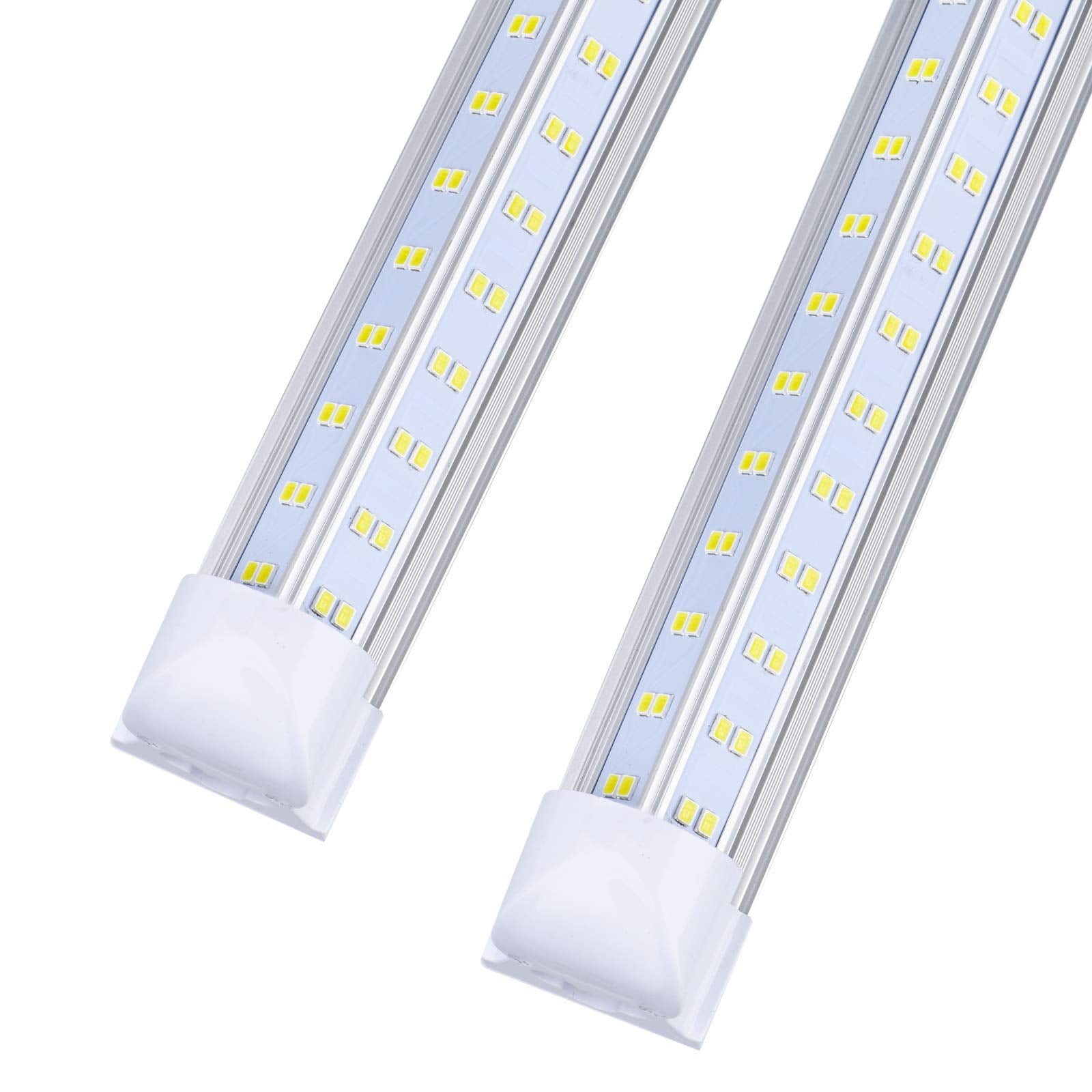 25 Pack,Led Shop Light, 4Ft Led Light Fixtures, 60W 6500Lm 6000K Cool White, V-Shaped T8 Led Tube Lights, High Output, Clear Cov