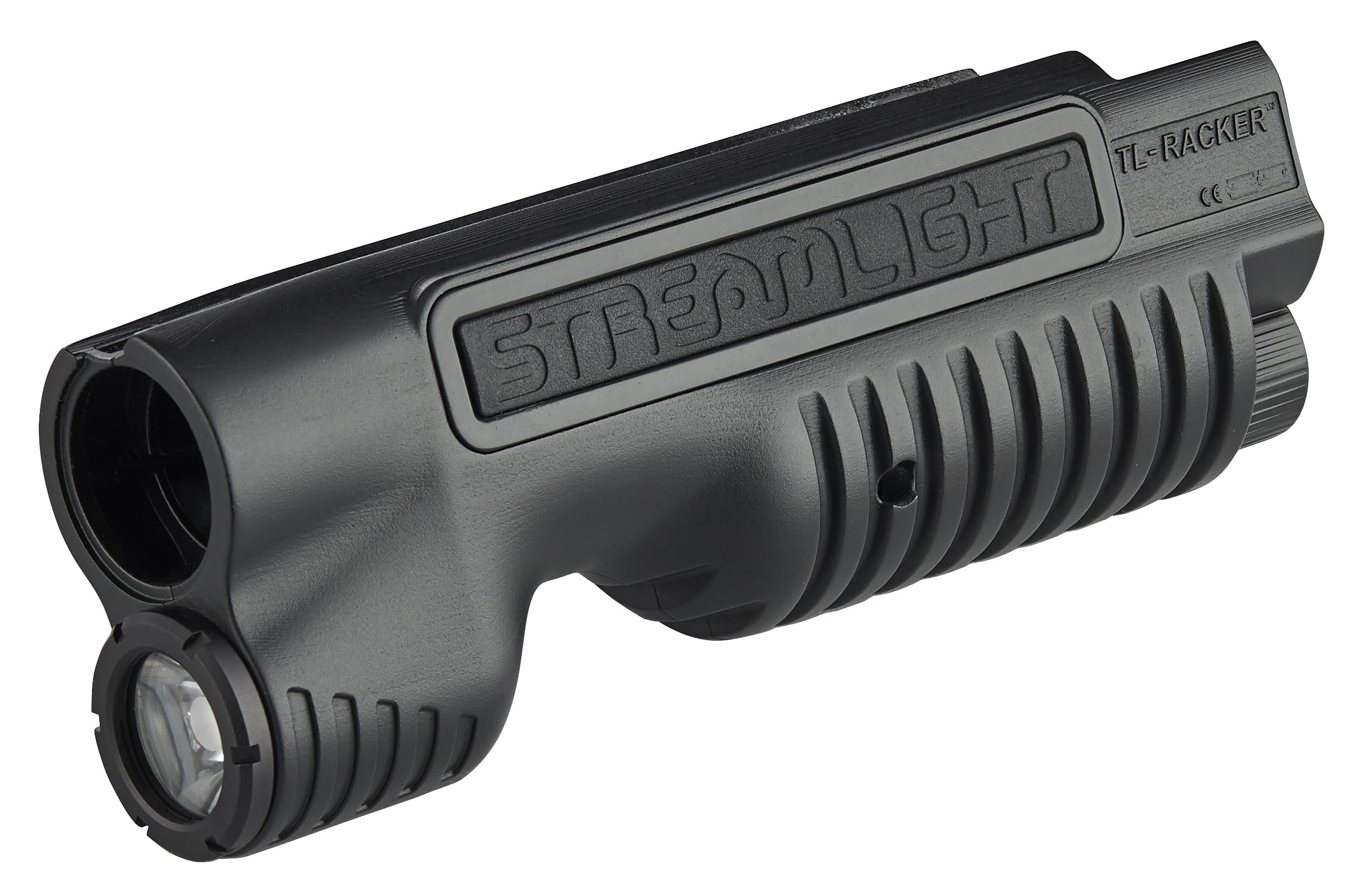 Streamlight 69600 TL-Racker 1 000-Lumen 20 000-Candela Tactical Integratd Forend Weapon Light with Ambidextrous Controls for Mossberg 500/590 Models Only with Non-Rechargeable Batteries  Black