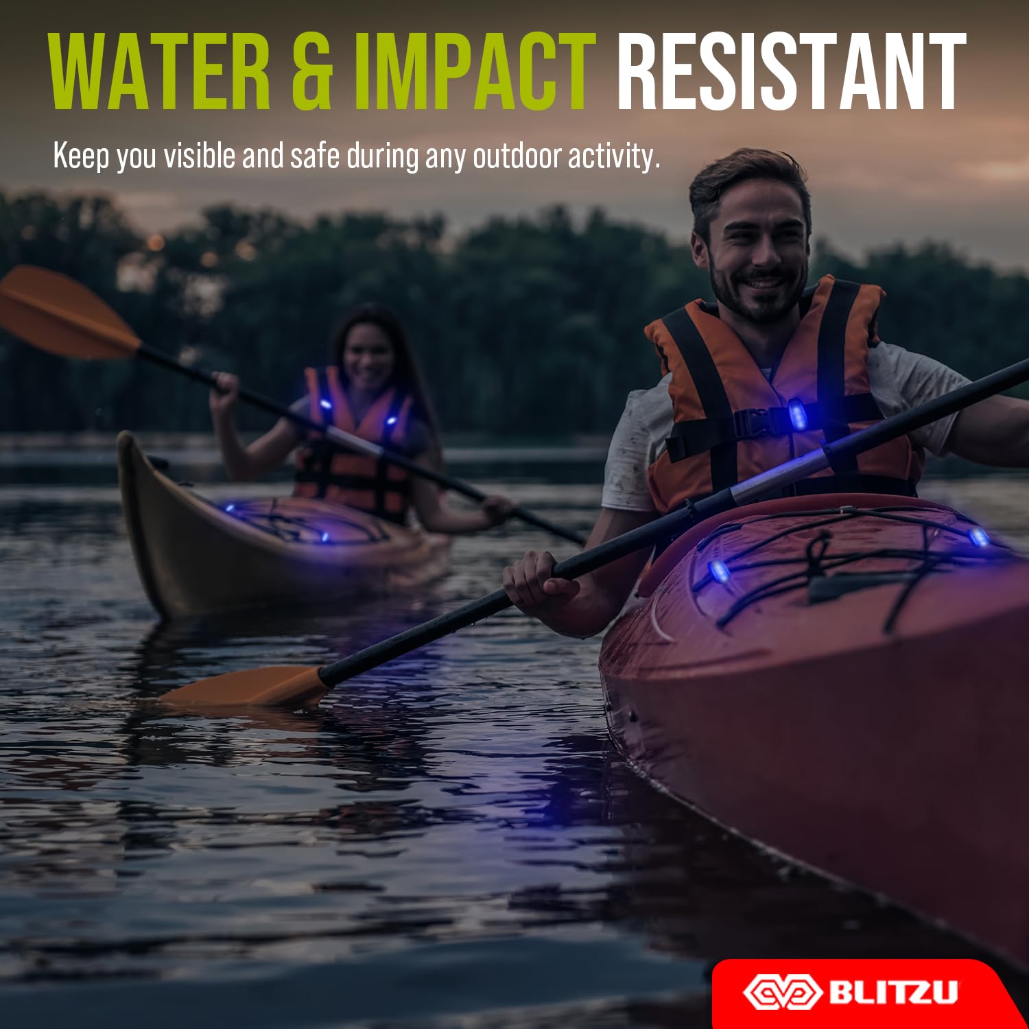 BLITZU Backpack Light Leash Light Night Walking Safety Gear Jogging Lights Safety Night Night Running Light Jogging Light Flashi