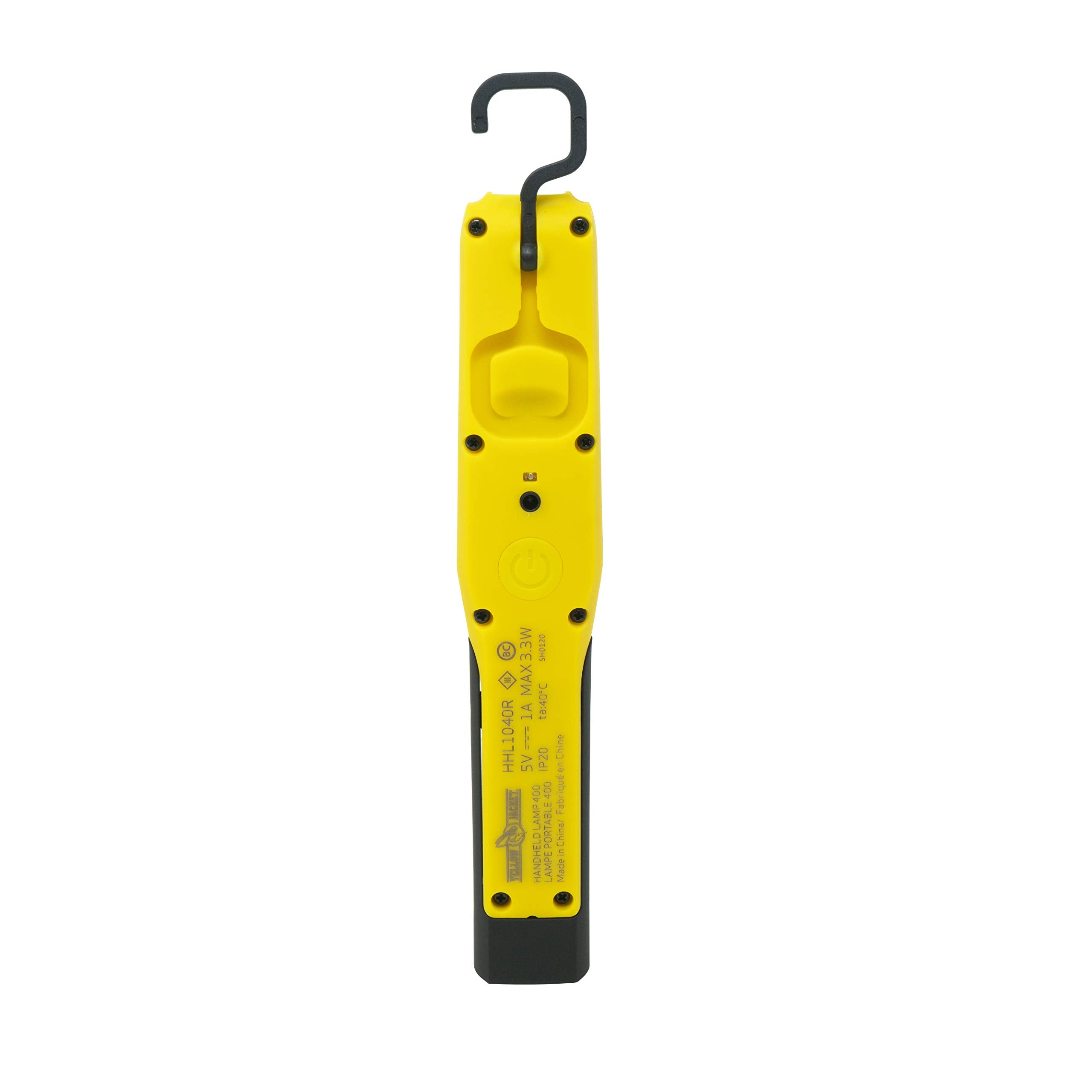 Yellow Jacket 400 Lumen Led Rechargeable Handheld Task Light With Magnetic Base And Hang Hook