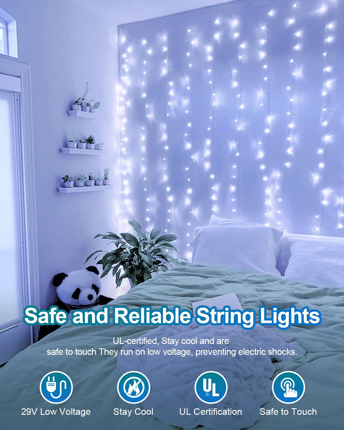 125Ft 380 Led Christmas Lights, Plug In Christmas String Lights Connectable, Timer & Memory, Waterproof Twinkle Tree Light For I