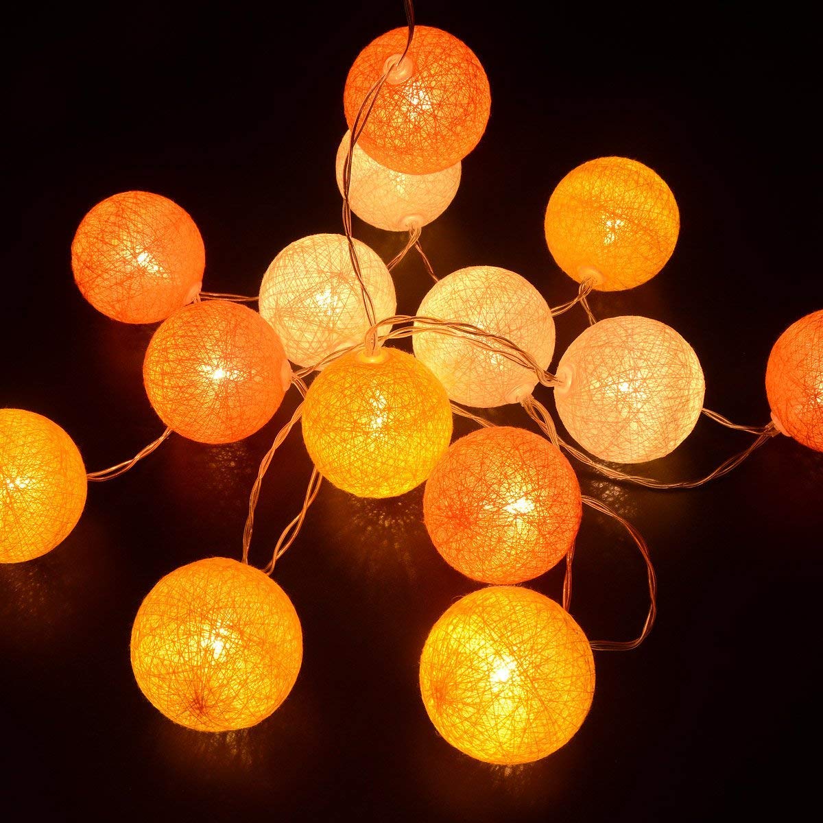 Gardeningwill LED Fairy Lights, 3M/10Ft, Yellow Orange White, Battery Operated, Model CBL-YO, Plastic Material