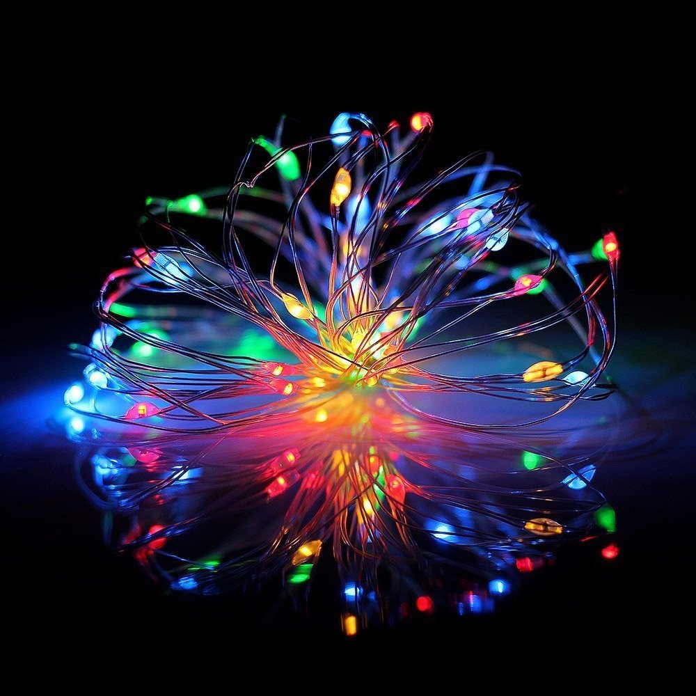 XERGY Battery Powered Copper Wire LED String Lights for Decoration, Diwali, Christmas Tree Decoration Lights Festival Rice Light