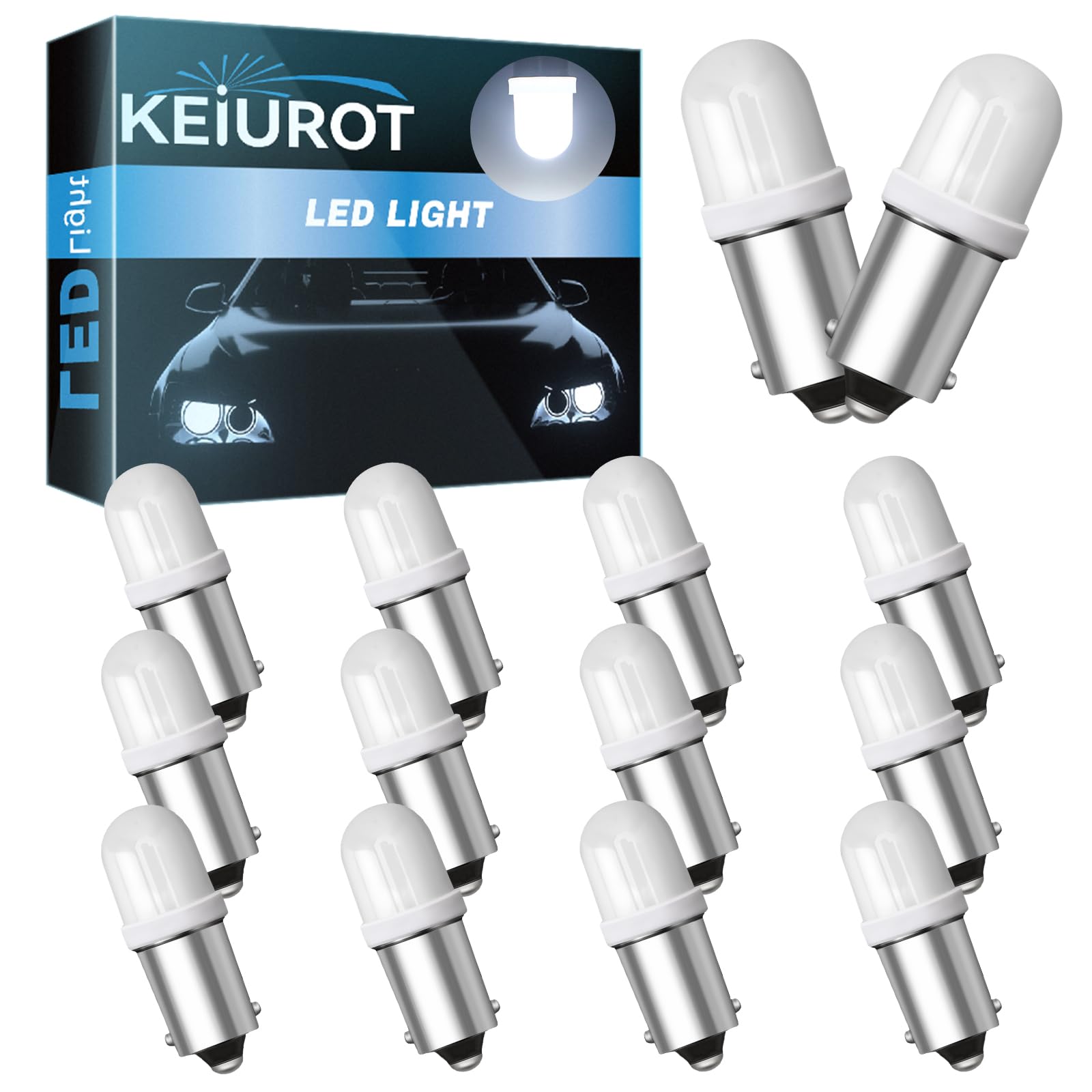 Keiurot 47 Bulb 44 755 756 1893 1895 1847 Bulb T47 Ba9S Dc Ac 6.3V 6V Nonpolarity For Pinball Machine Led Bulbs White Pack Of 15