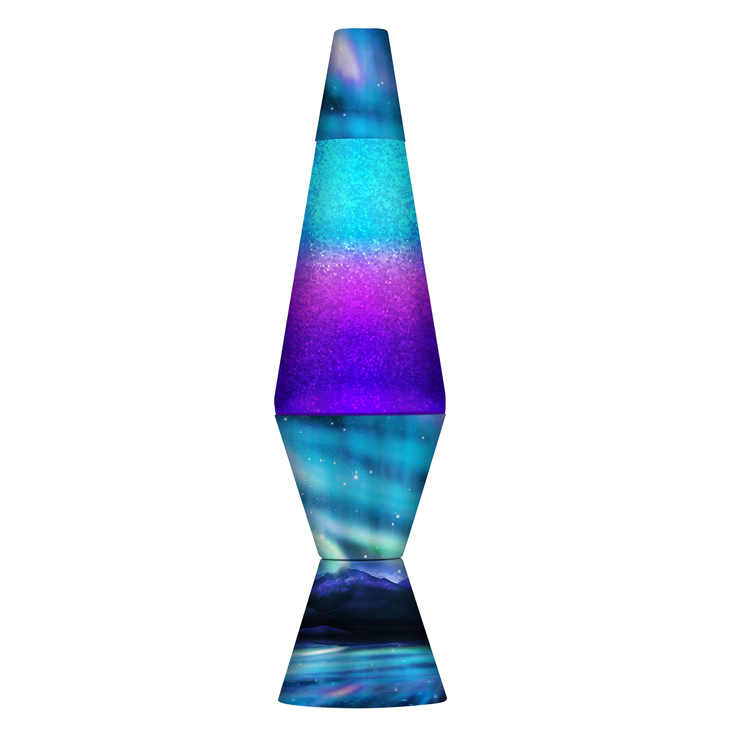 Lava Lamp 2160 Colormax Glitter Liquid 14.5-inches Multicolor Glass Base