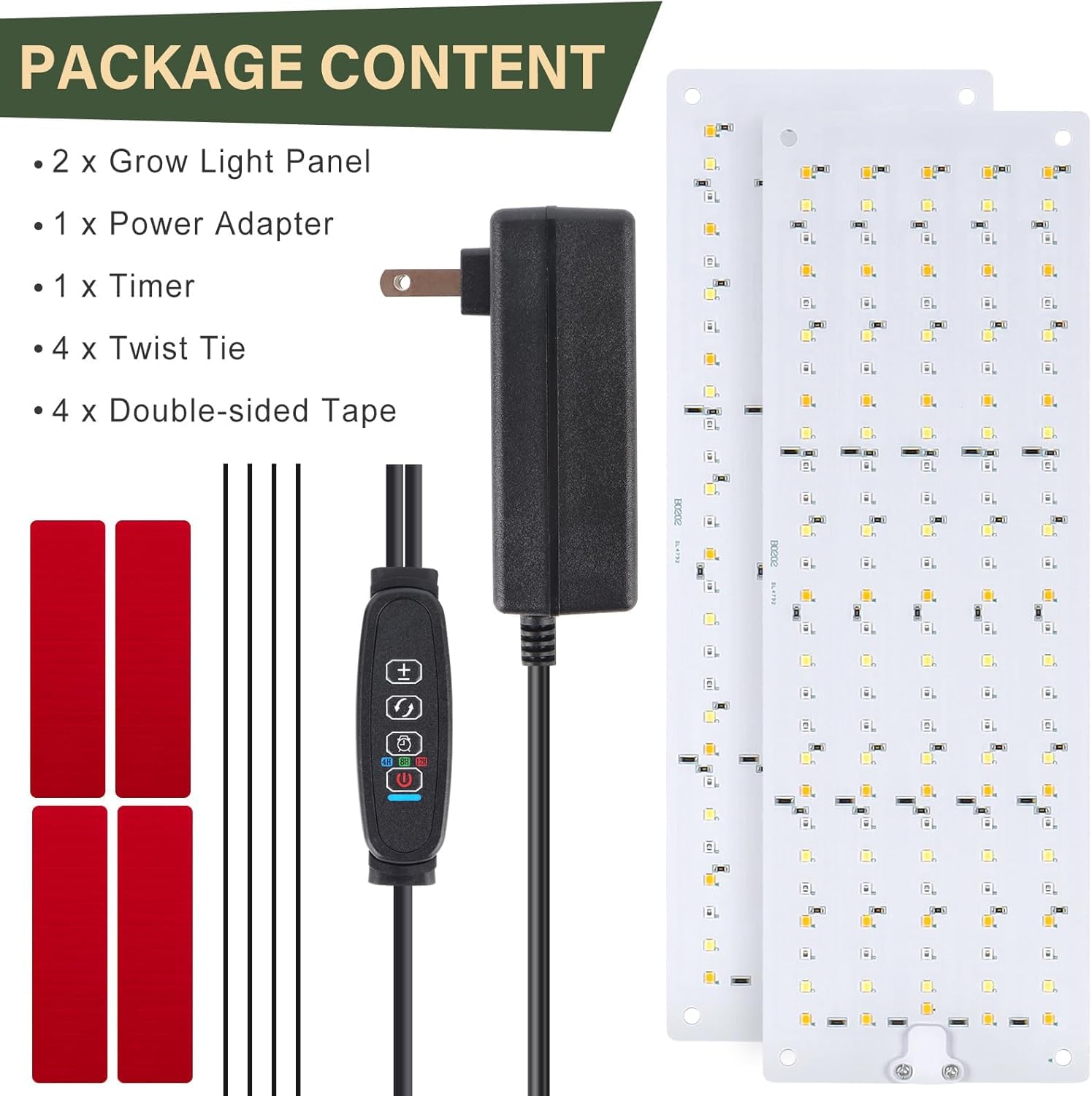 Lbw Plant Grow Light  Red Blue Spectrum Grow Light For Indoor Plants 270 Leds Growing Lamp With 4/8/12H Timer  3 Lighting Modes  10 Dimmable Levels  2 Pack