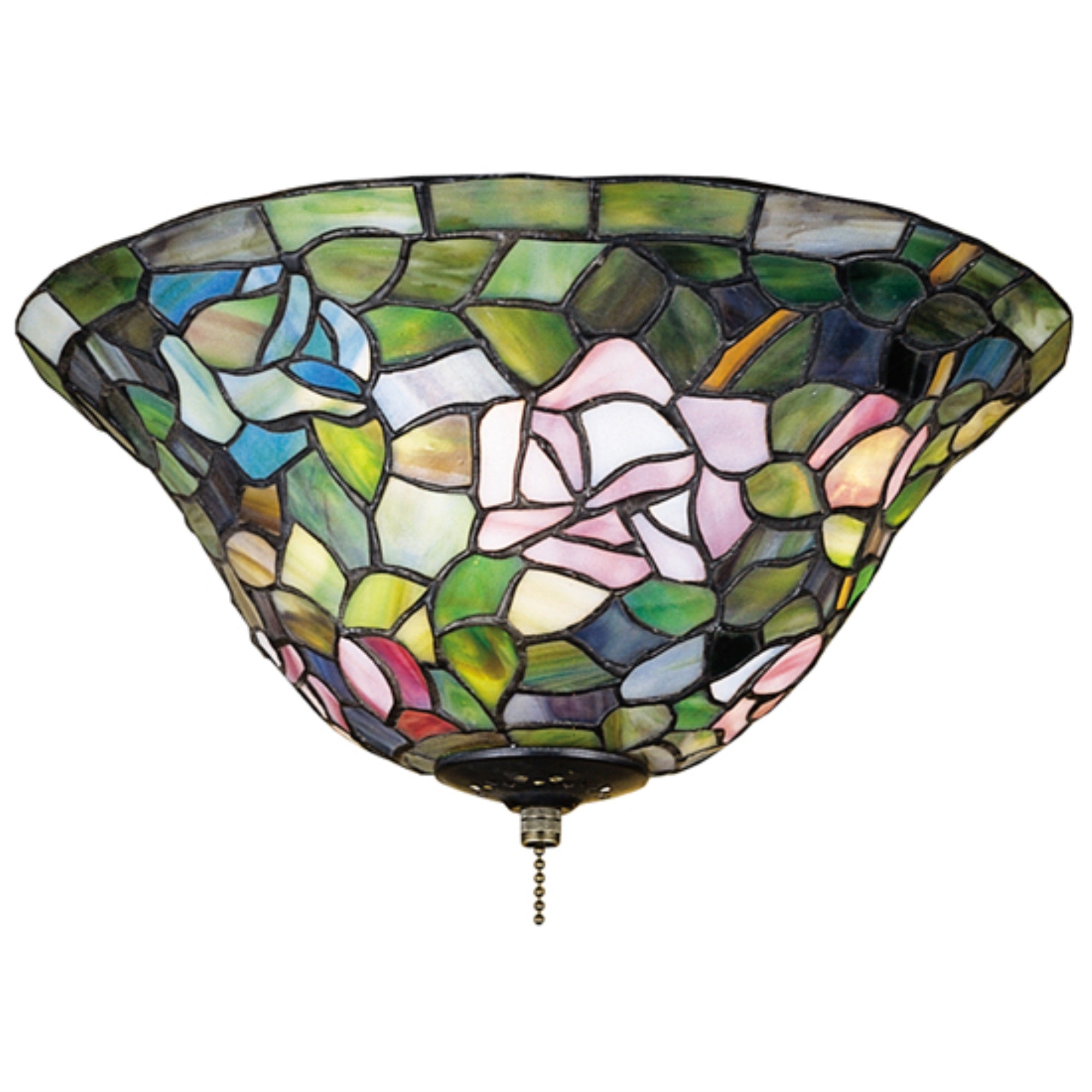 12 inchW Tiffany Rosebush Flushmount