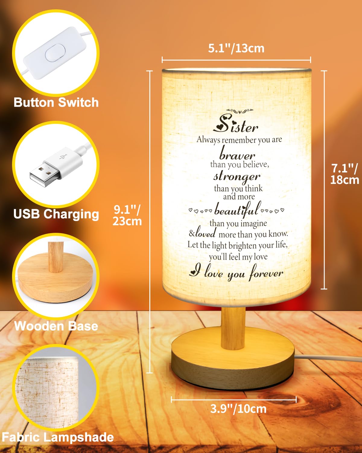 Souhoney Graduation Sister Gifts From Sister, Birthday Gifts For Sister,Sister Birthday Gifts, Unique Sister Gifts From Sister,S