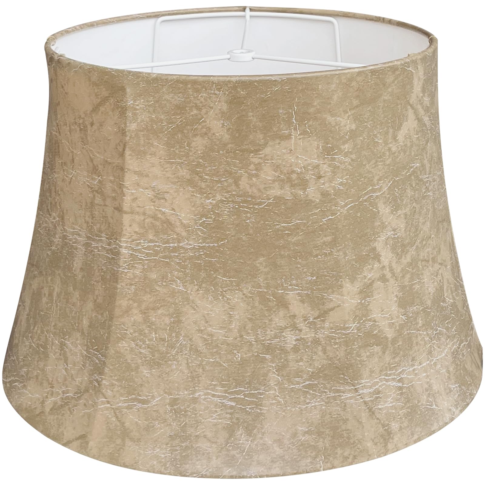 Tootoo Star Drum Lampshade, Leather, 12X16X11, Seaside Village, Spider Fitter For Table & Floor Lamps, Model 0203Ss