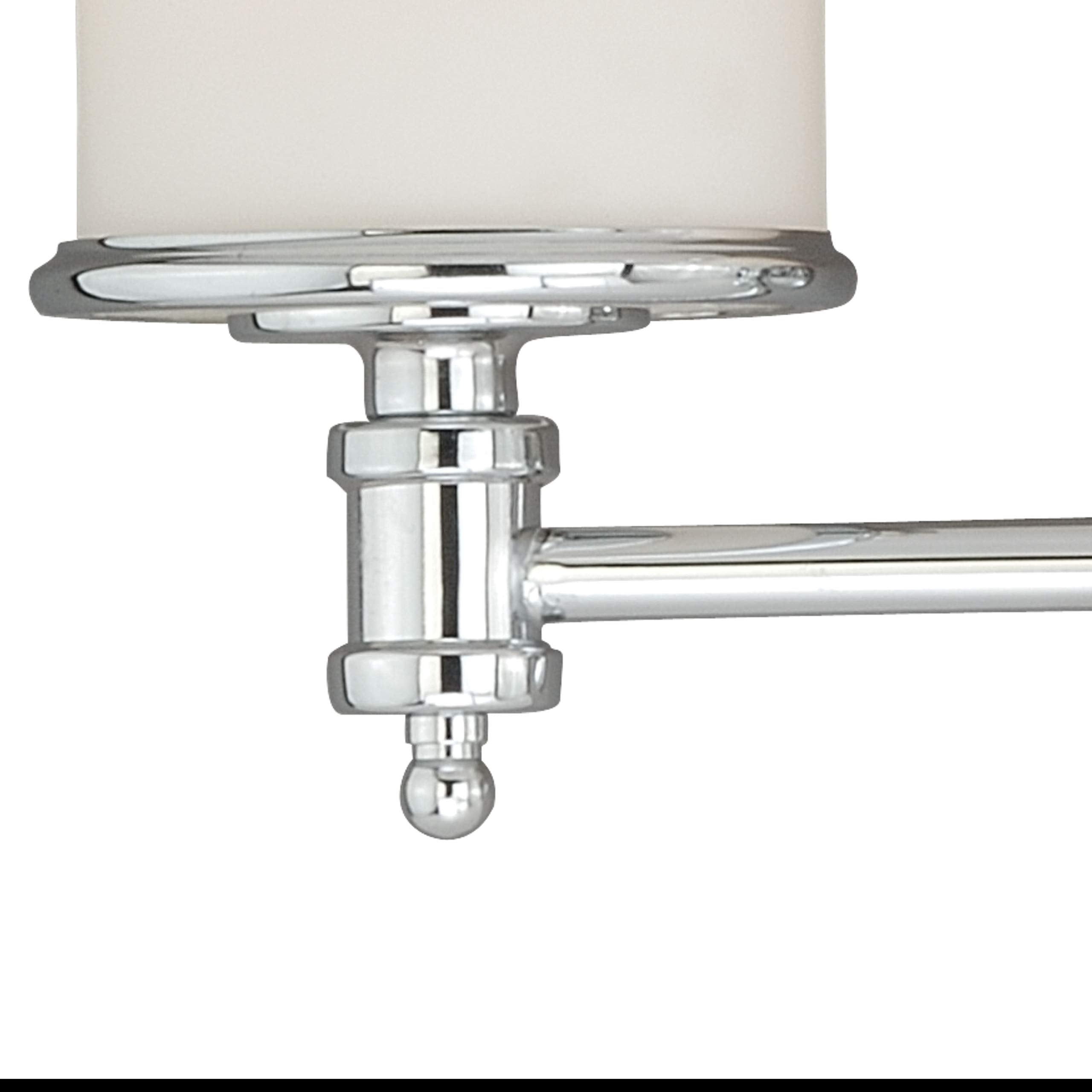 VAXCEL Carlisle 4 Light Bathroom Vanity Fixture, Chrome, Alloy Steel, Model W0149
