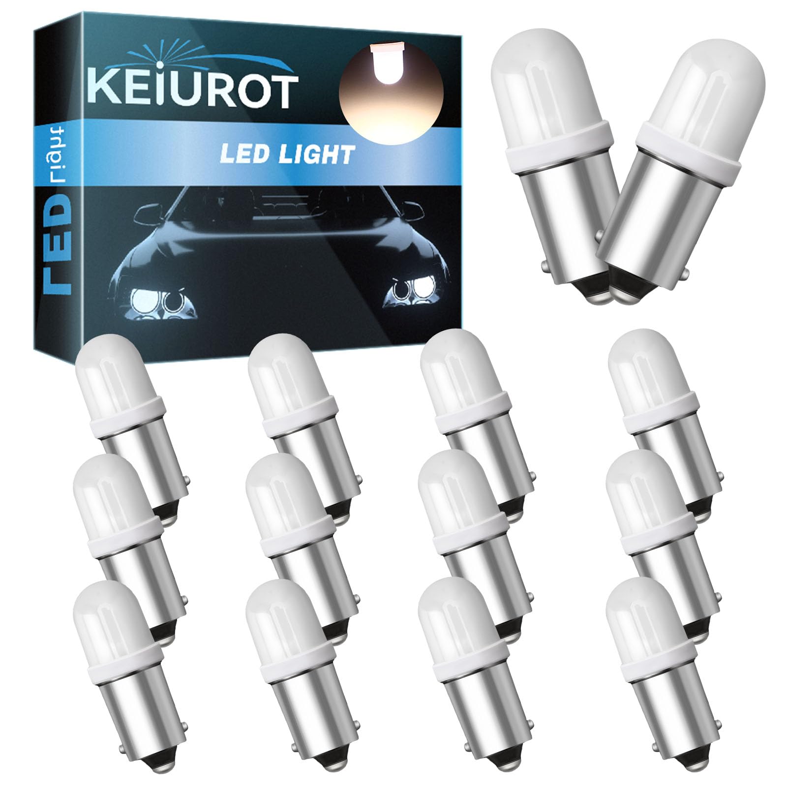 Keiurot Ge44 47 Bulb 755 756 1893 1895 1847 Bulb Ba9S Dc Ac 6.3V 6V Bayonet For Pinball Machine Led Bulbs Warm White Nonpolarity