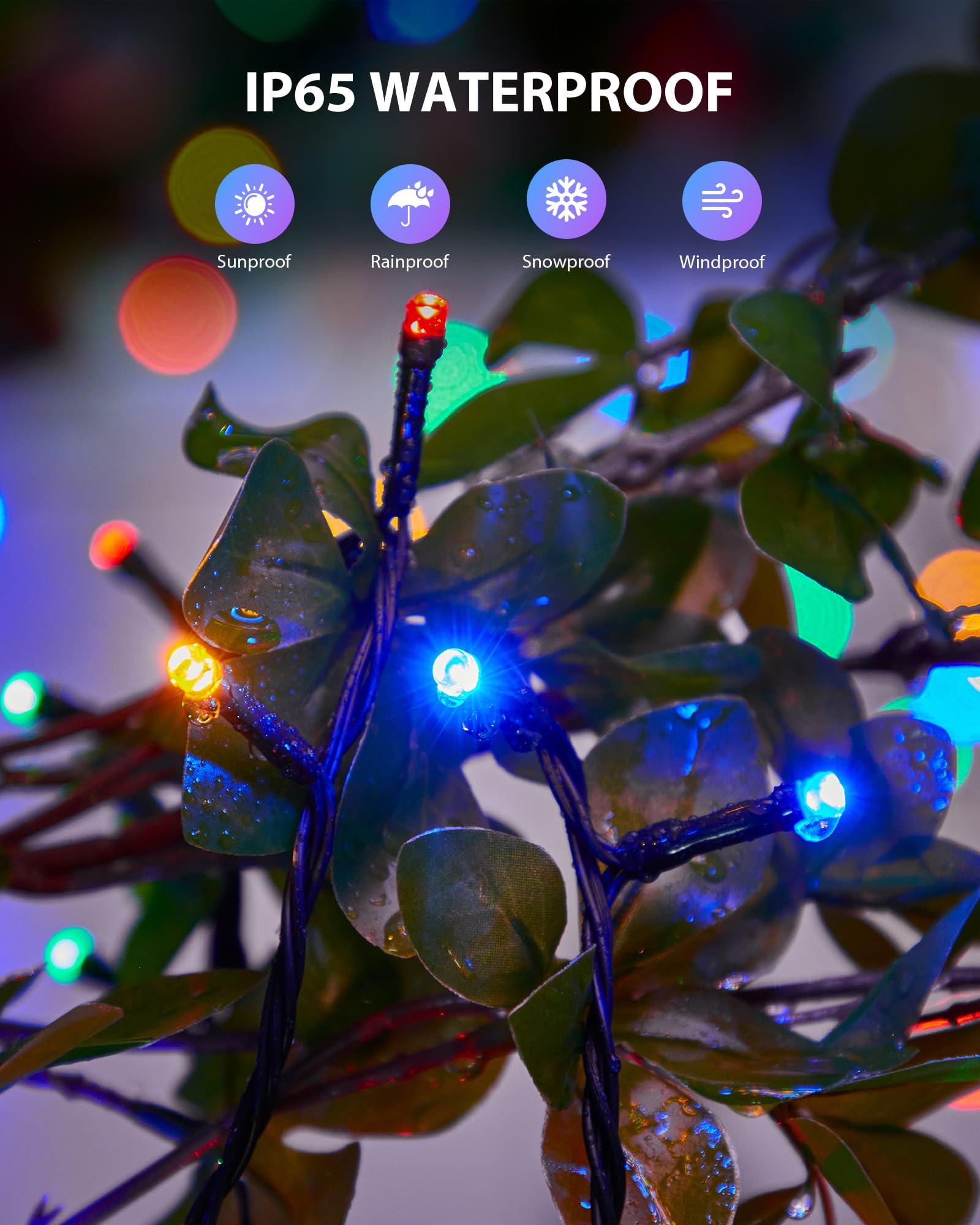 Brightown 2 Pack Solar String Lights Outdoor, Each 46Ft 120 Led Solar String Lights For Outside With 8 Modes, Ip65 Waterproof So