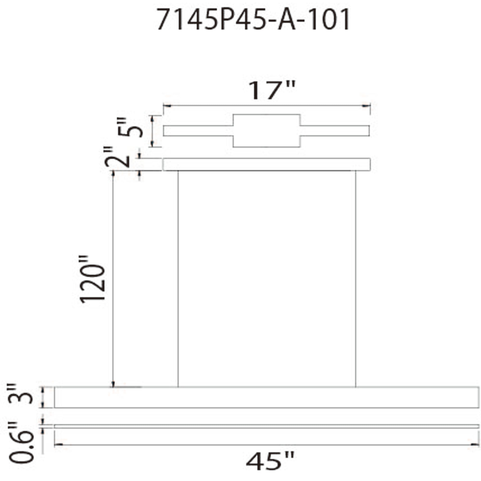 Bellagio 45 in LED Integrated Black Chandelier