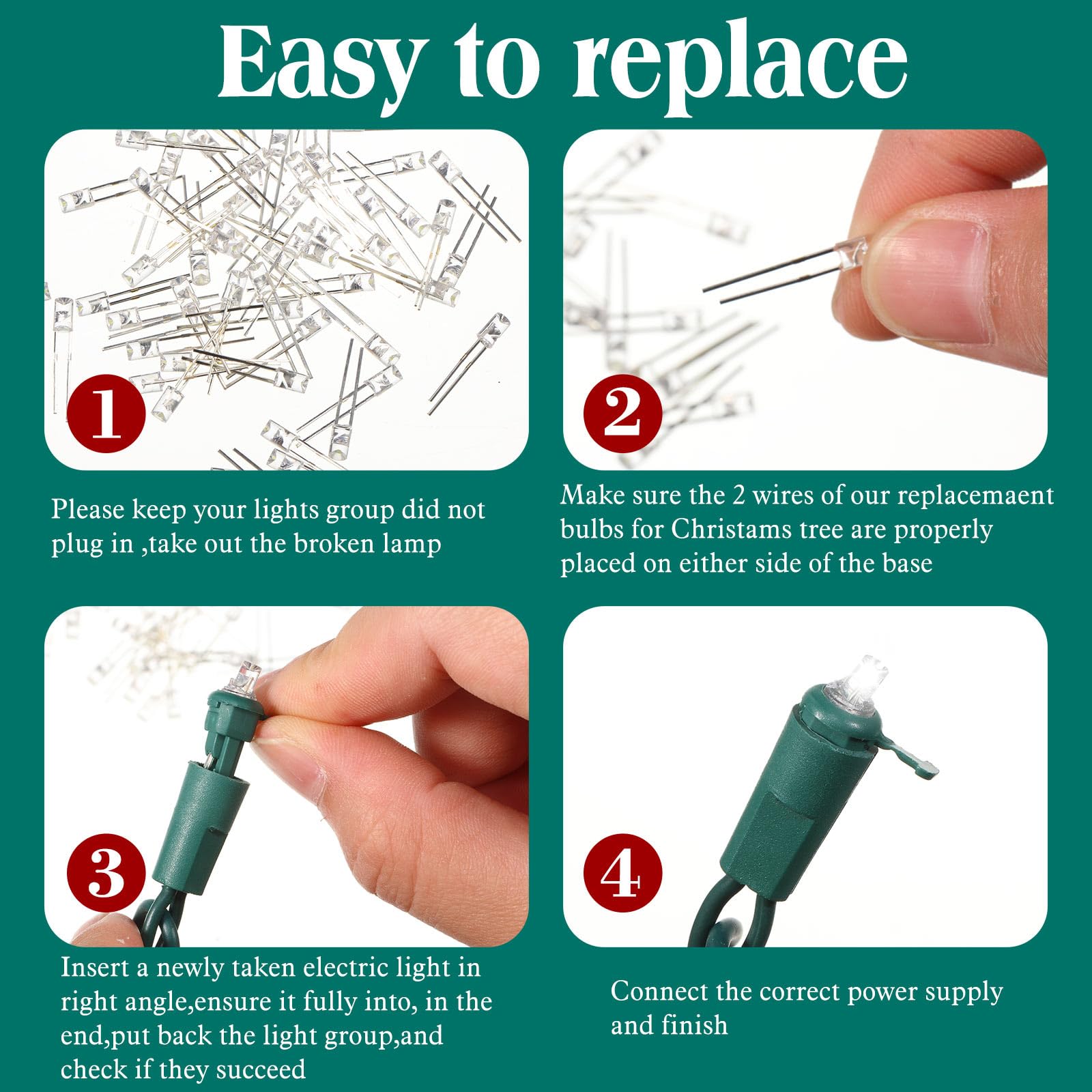 180 Pcs Led 3Mm 3V 0.06W String Lights Replacement Bulbs Energy Efficient Light Bulb Outdoor String Light Connectable Led Bulbs