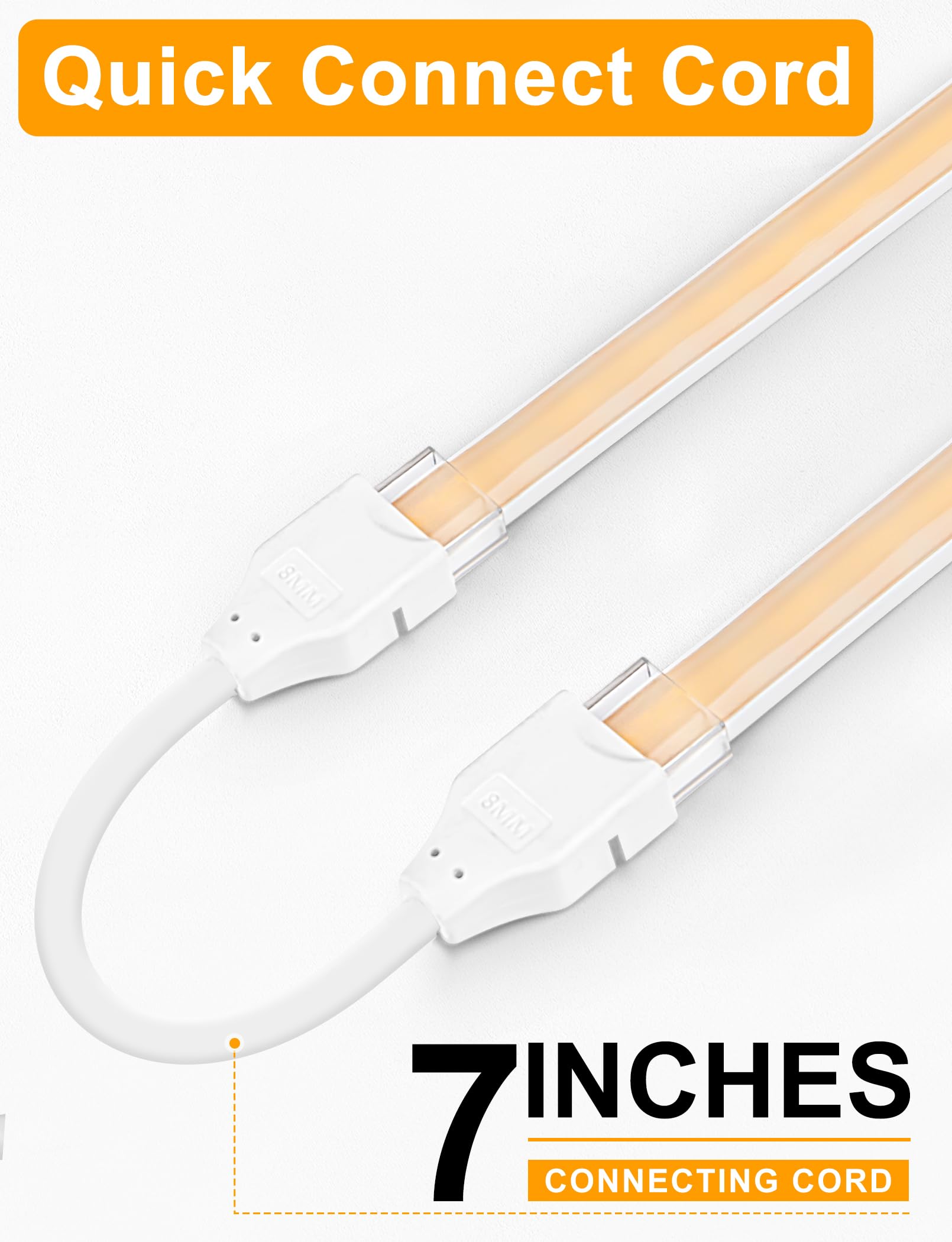 Lamomo COB LED Strip Lights Pro, 16.4Ft Warm White Silicone Rope Light, Dimmable, Waterproof, Remote Control, Model 300D-WW-5M-US-1