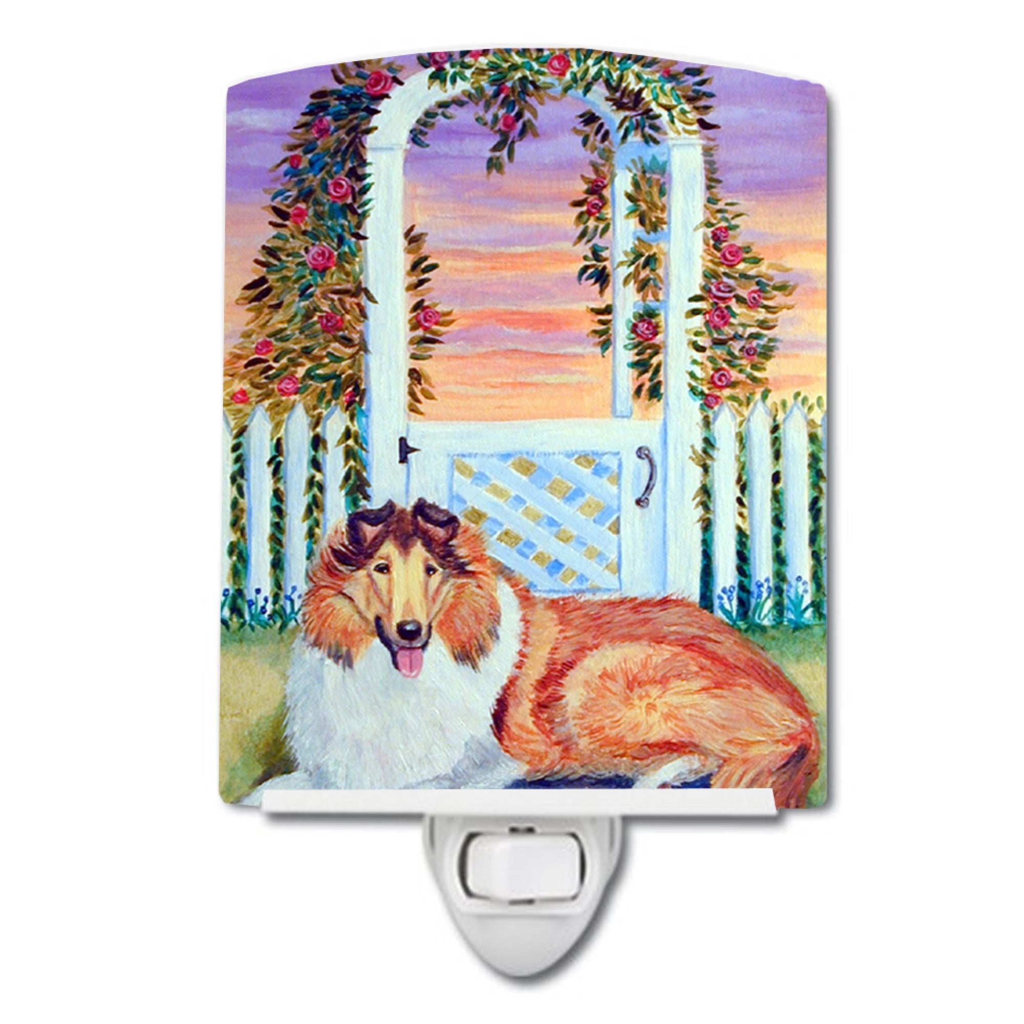  inchCarolines Treasures Collie Ceramic Night Light, 6x4, Multicolor inch