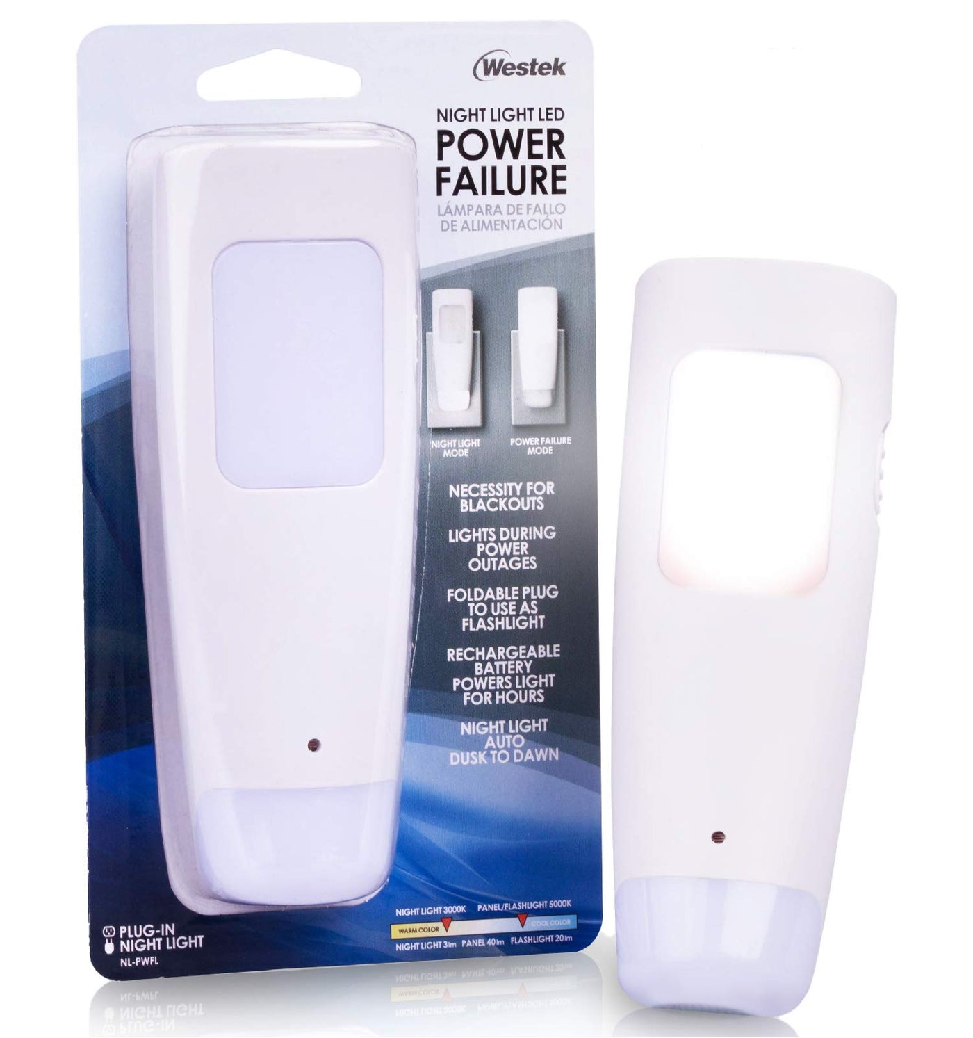 automatic rechargeable flashlight Westek Led Emergency Lights For Home Power Failure, 6 Pack