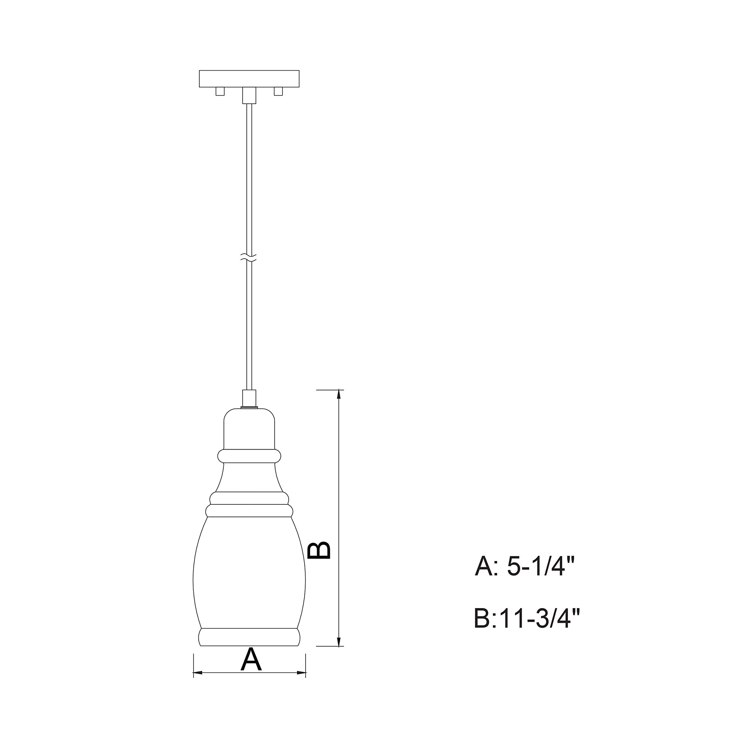 VAXCEL Millie Mini Pendant Light, Oil Rubbed Bronze, Smoke Blue Glass, 5.25in W, Model P0247
