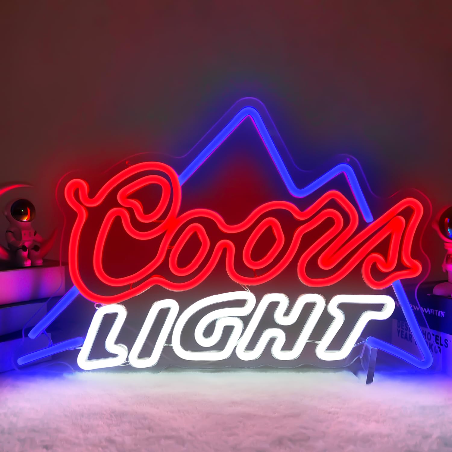 JianJung Beer Neon Signs for Wall Dimmable Neon Light up Sign Beer Led Lights Signs for Man Cave Pub Party Neon Bar Sign for Home Bar Wall Decor Gifts