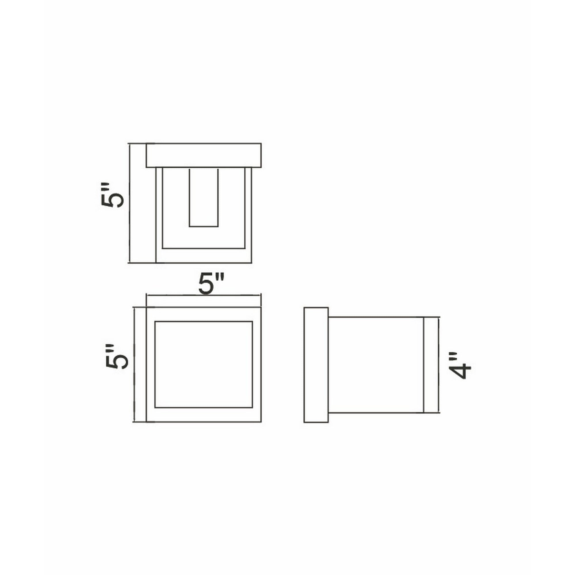 LED Wall Sconce with White Finish