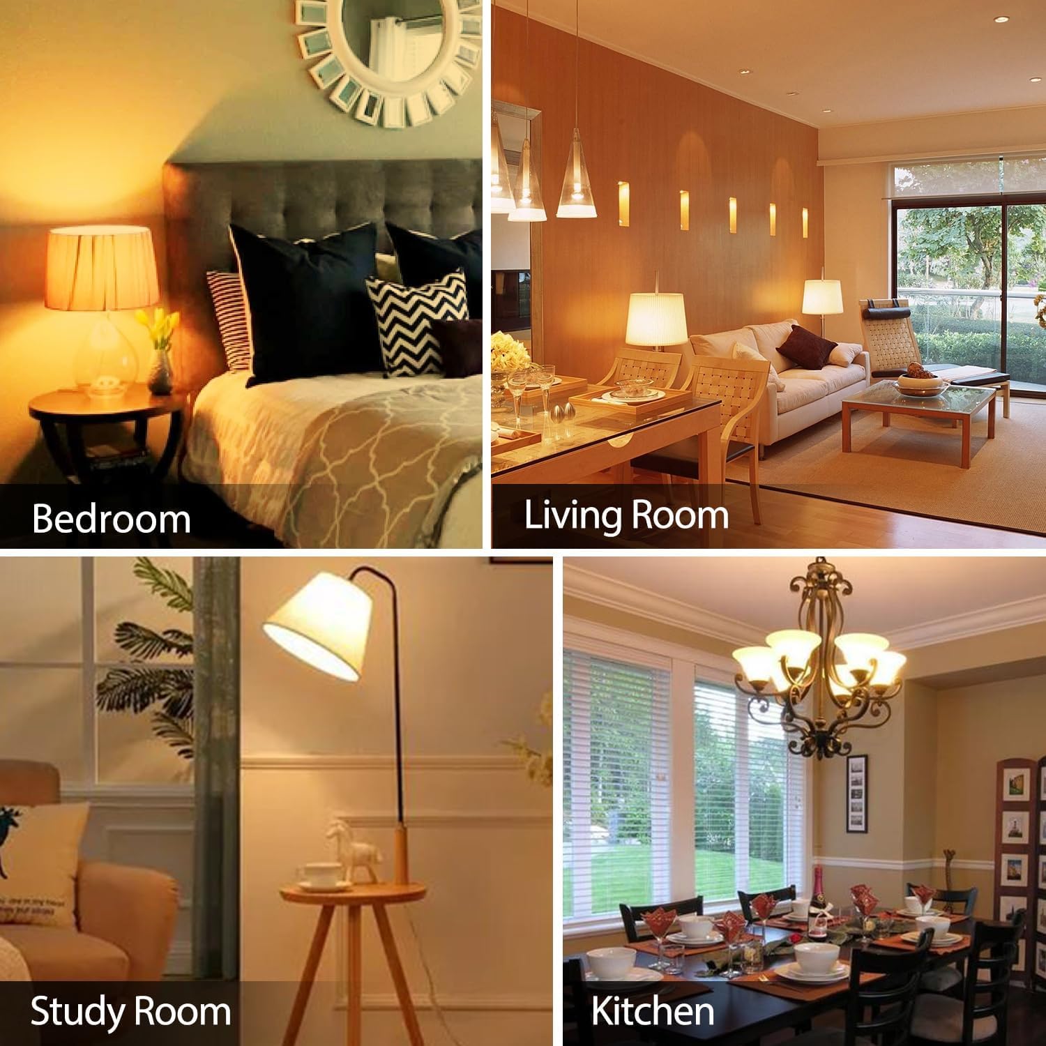 Tjoy A19 Led Light Bulbs, 60 Watt Equivalent Led Bulb, Soft Warm White 2700K, Efficient 9W, E26 Standard Base, Non Dimmable Ener