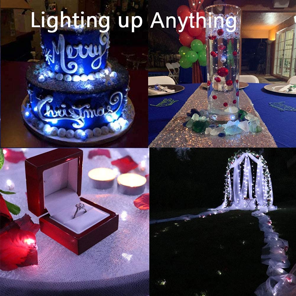 JJGoo LED Balloon Lights 30Pcs Waterproof Flash Tiny Lights for Decor - Colorful, Model MY1005F-Colorful