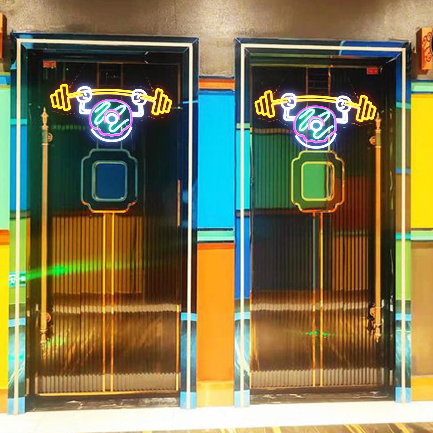 Donut Weightlifting Neon Sign Donut Does Gym Decor Neon Light Custom Neon Sign  Gym Donut Funny Neon Sign For Bedroom Game Room Nursery Room Decor  Donut Art Led Light Christmas Birthday Gift