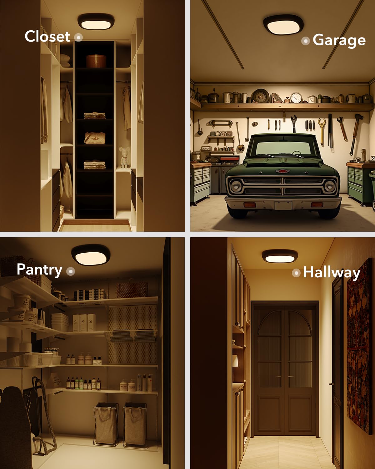 Motion Sensor Rechargeable Ceiling Light With Remote  550Lm 12000Mah Wireless Shower Lights For Inside Shower Battery Operated Rgb Closet Light Sensored Led Overhead Lighting No Wiring For Garage